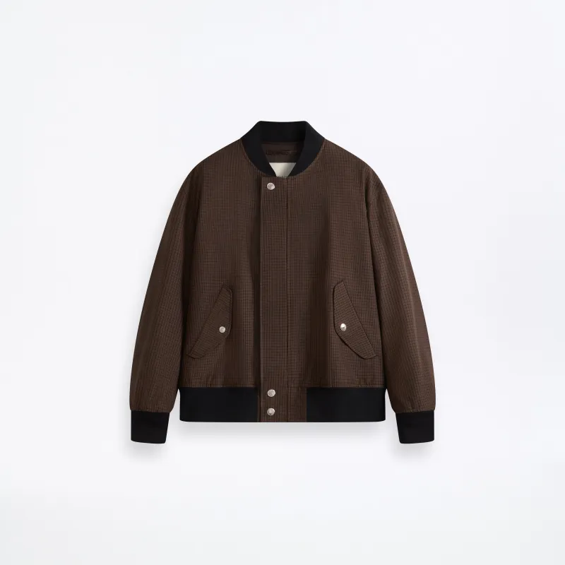 Saughtree Wool Poplin Bomber Jacket made by Mackintosh