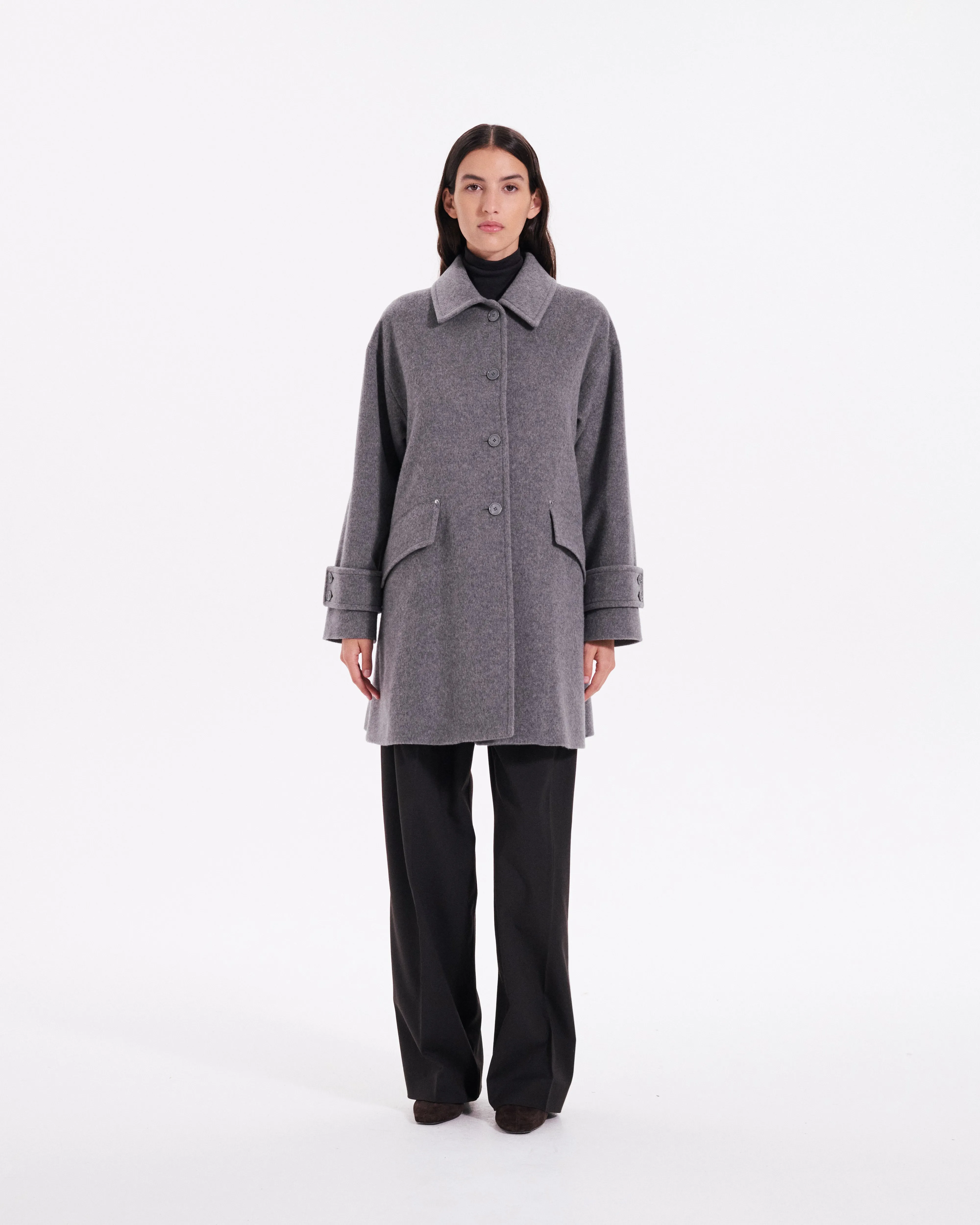 Humbie Slim Cashmere Wool Blend Coat sold by Mackintosh