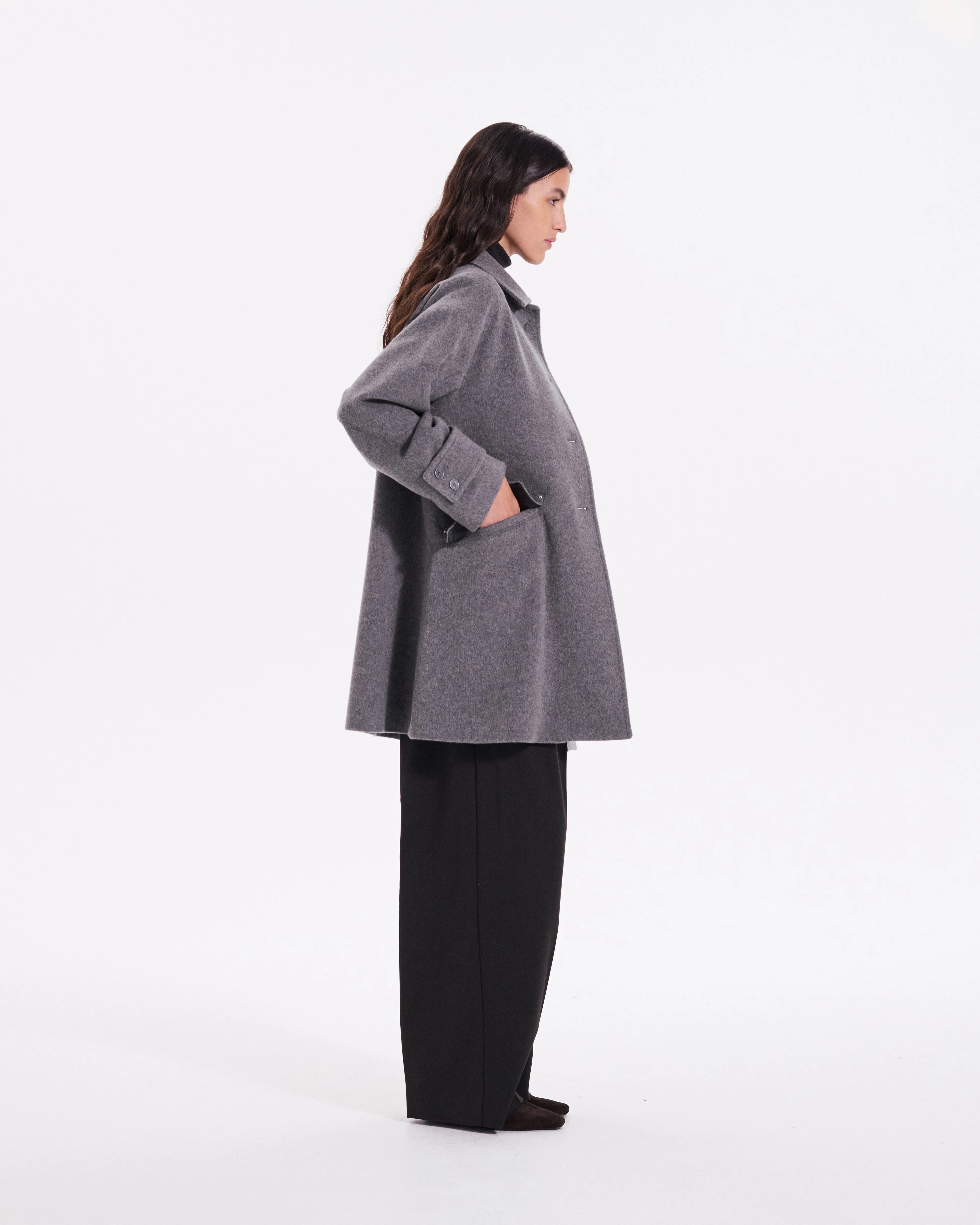 Humbie Slim Cashmere Wool Blend Coat sold by Mackintosh product image thumbnail 3