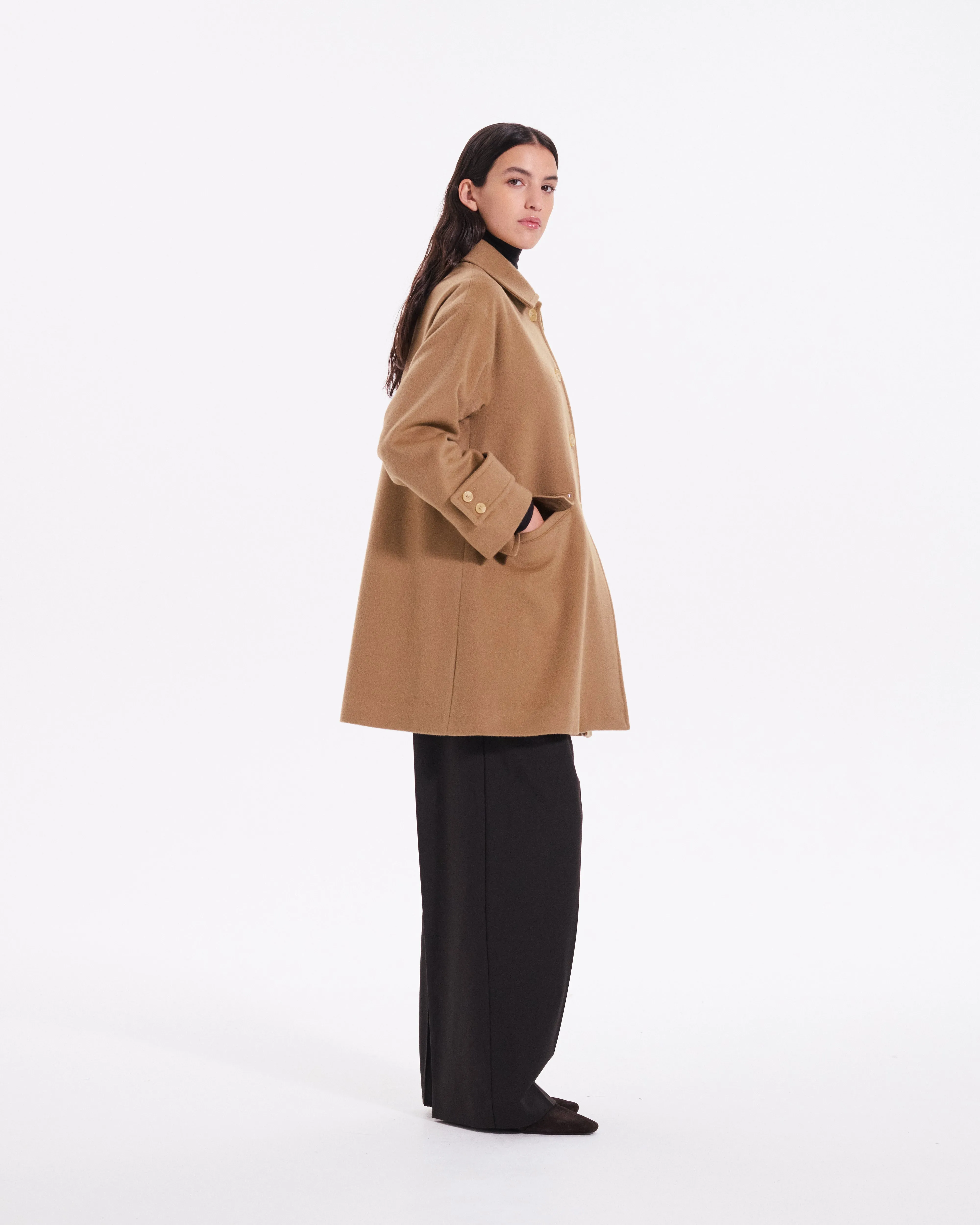 Humbie Slim Cashmere Wool Blend Coat sold by Mackintosh product image thumbnail 2