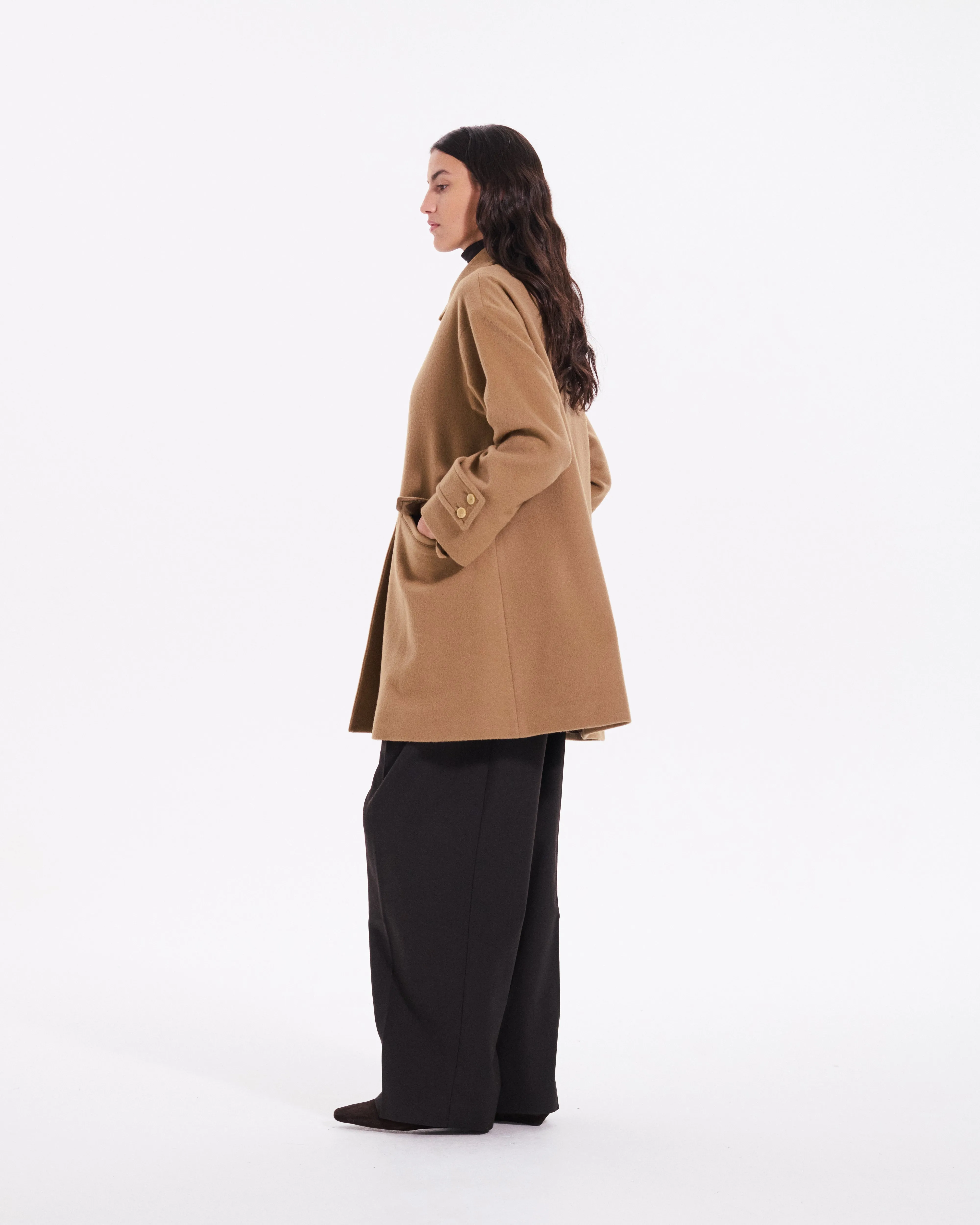Humbie Slim Cashmere Wool Blend Coat sold by Mackintosh product image thumbnail 3