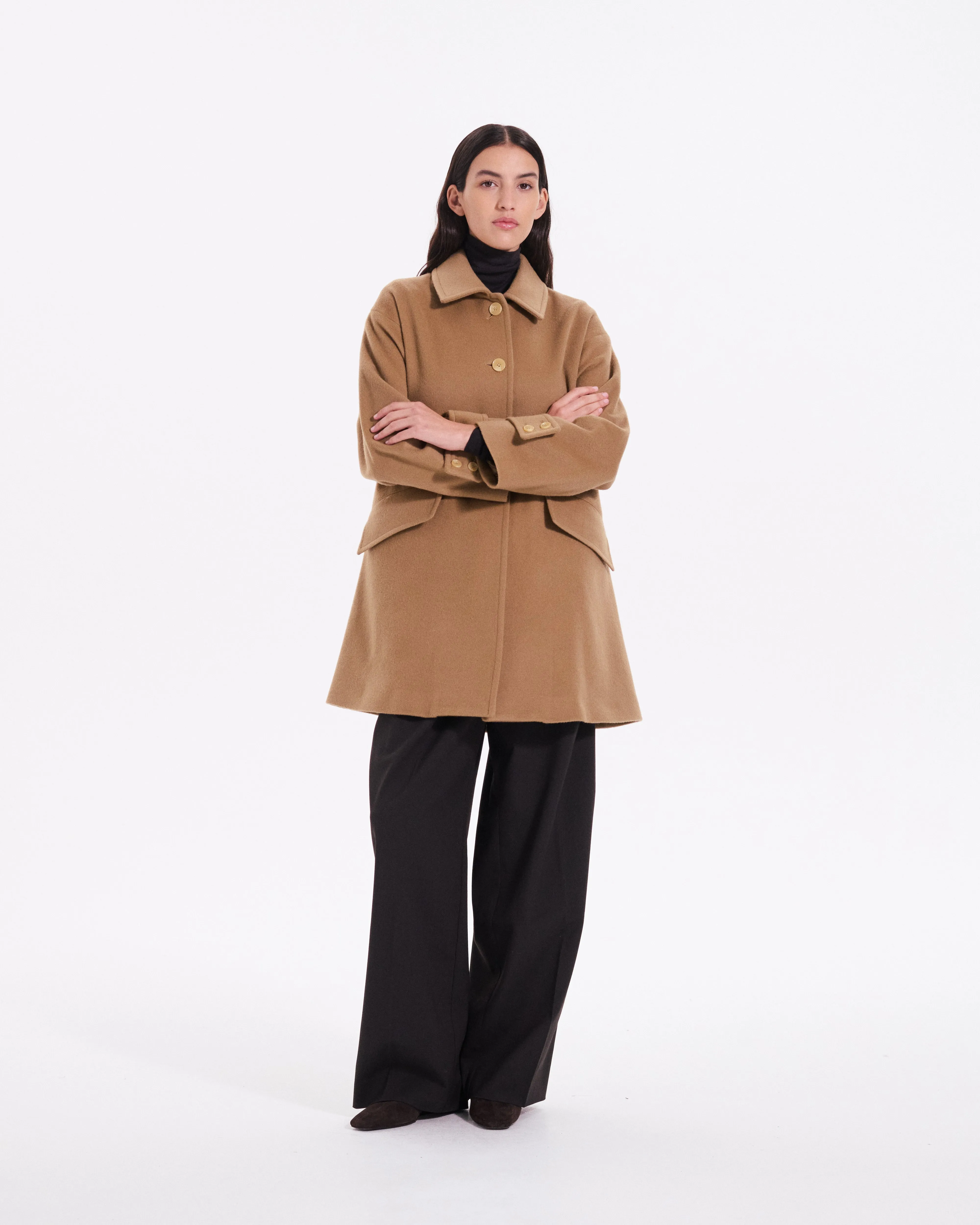Humbie Slim Cashmere Wool Blend Coat sold by Mackintosh product image thumbnail 4