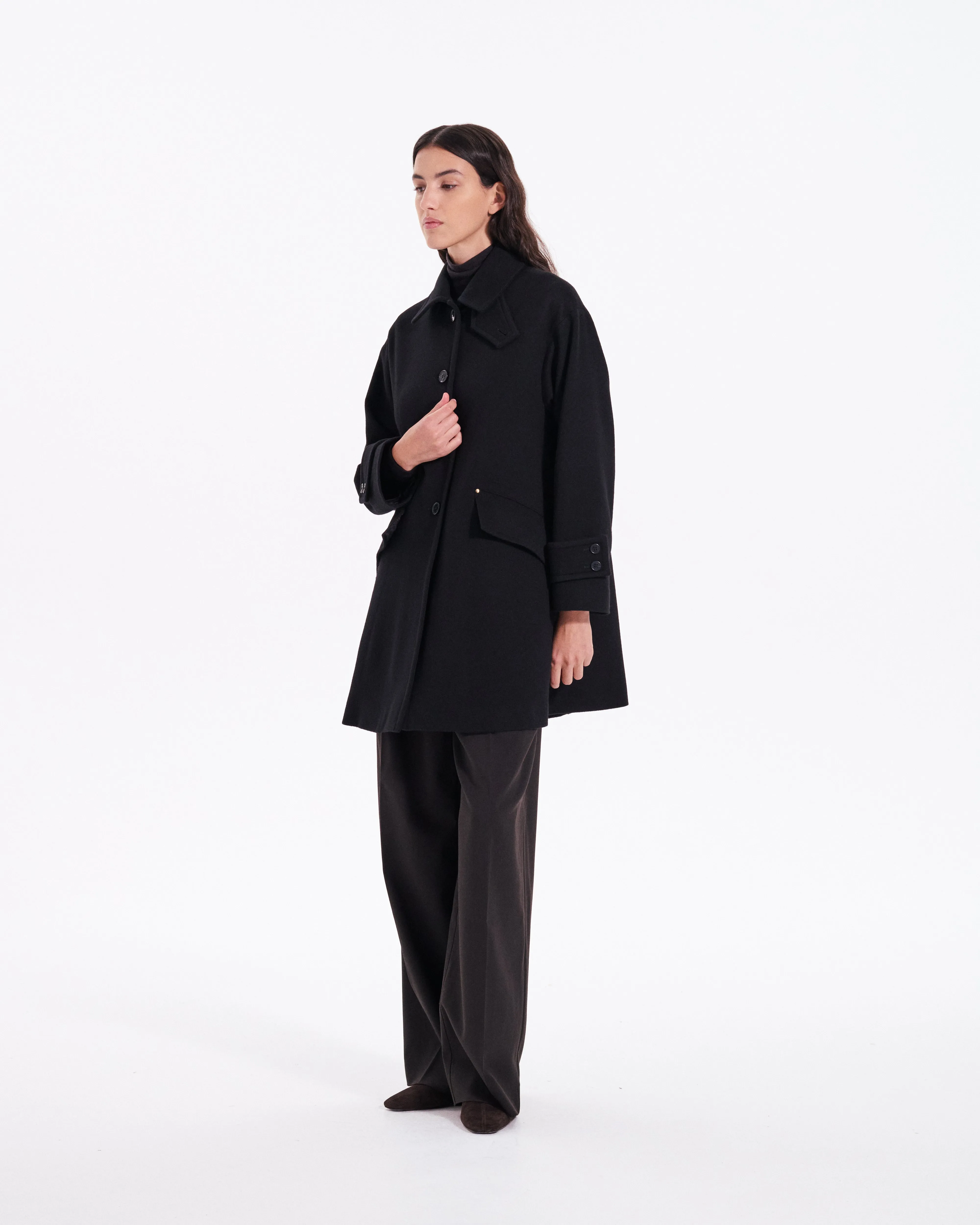 Humbie Slim Cashmere Wool Blend Coat sold by Mackintosh product image thumbnail 3