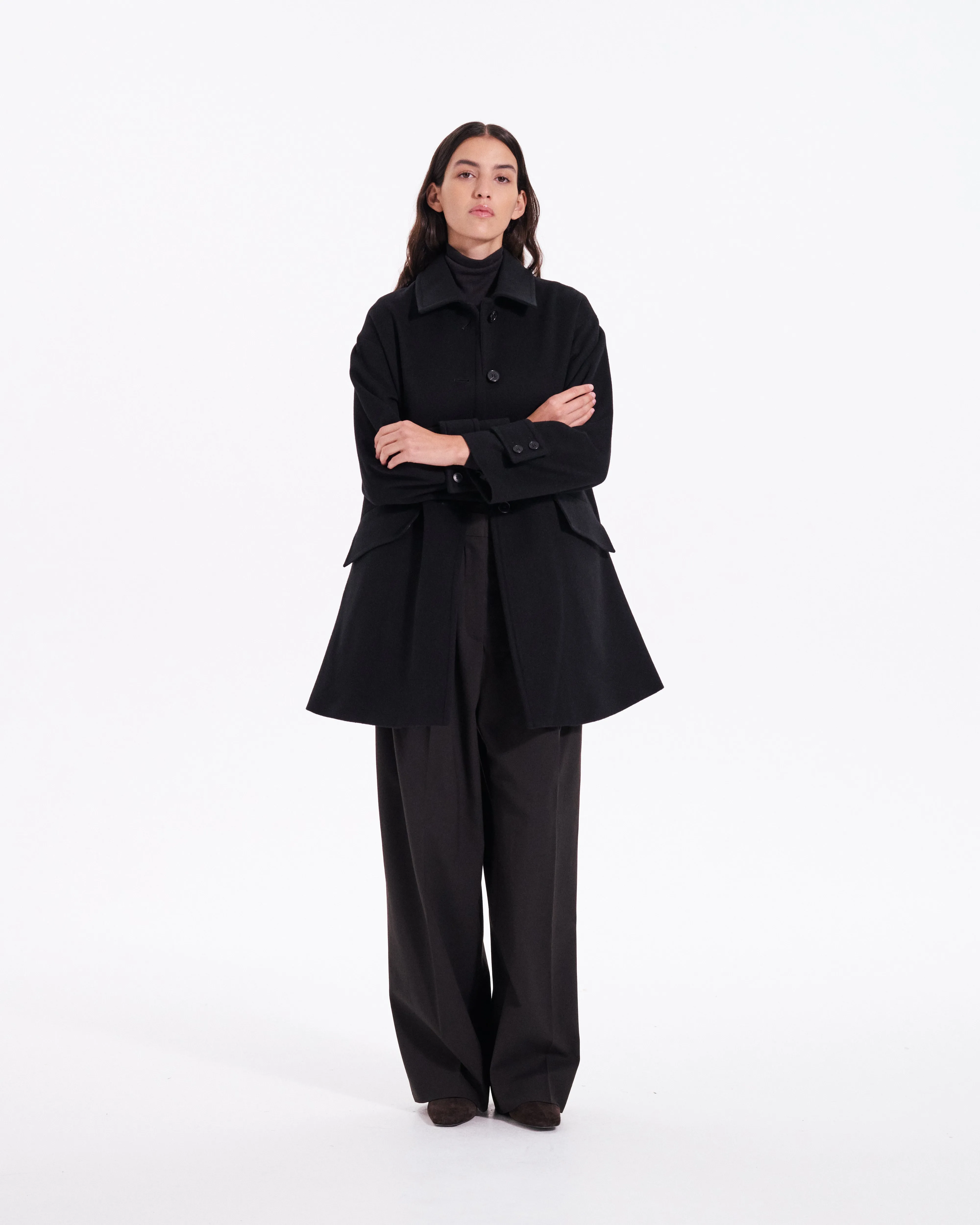 Humbie Slim Cashmere Wool Blend Coat sold by Mackintosh product image thumbnail 4
