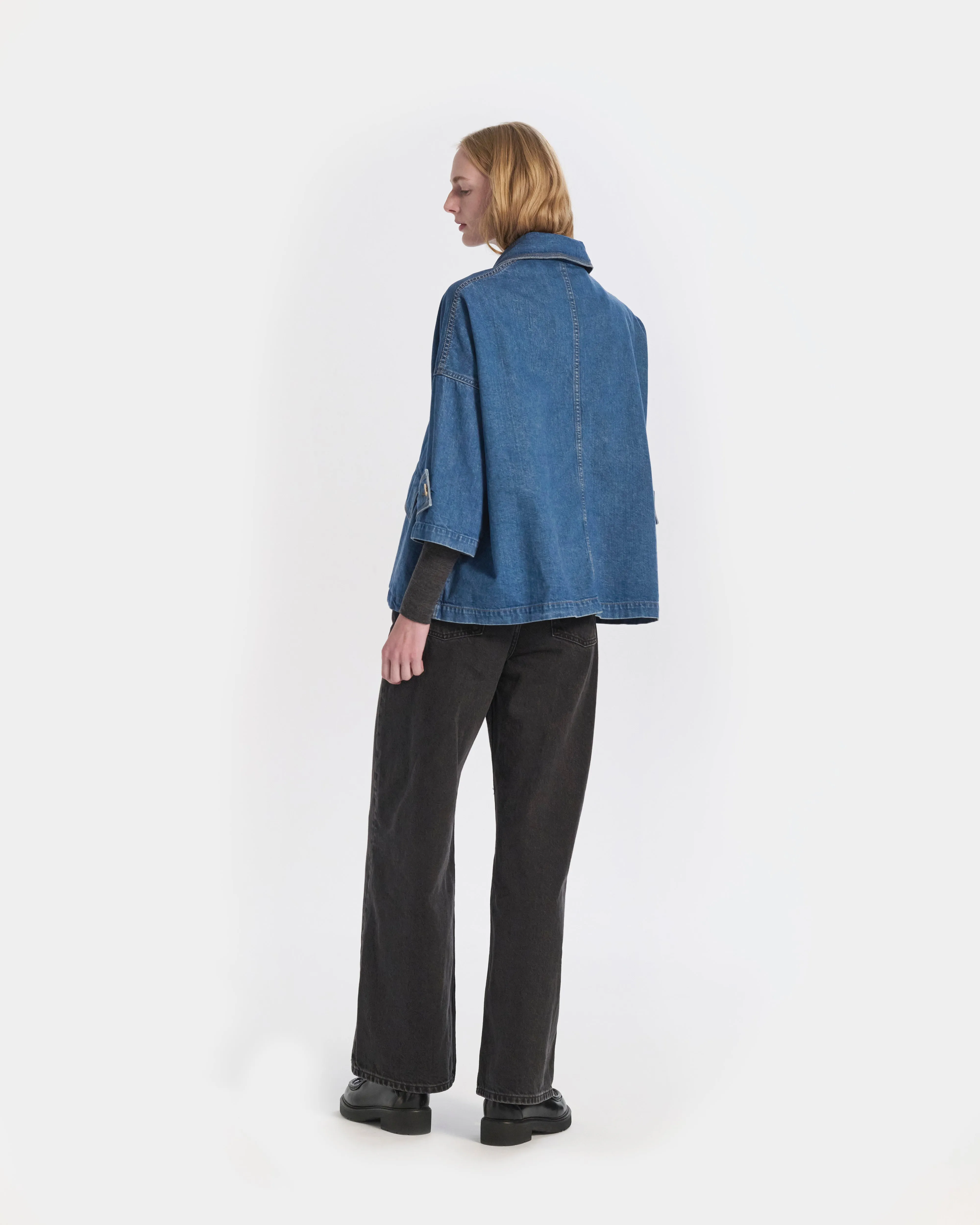 Humbie Cropped Sleeve Denim Jacket sold by Mackintosh product image thumbnail 4