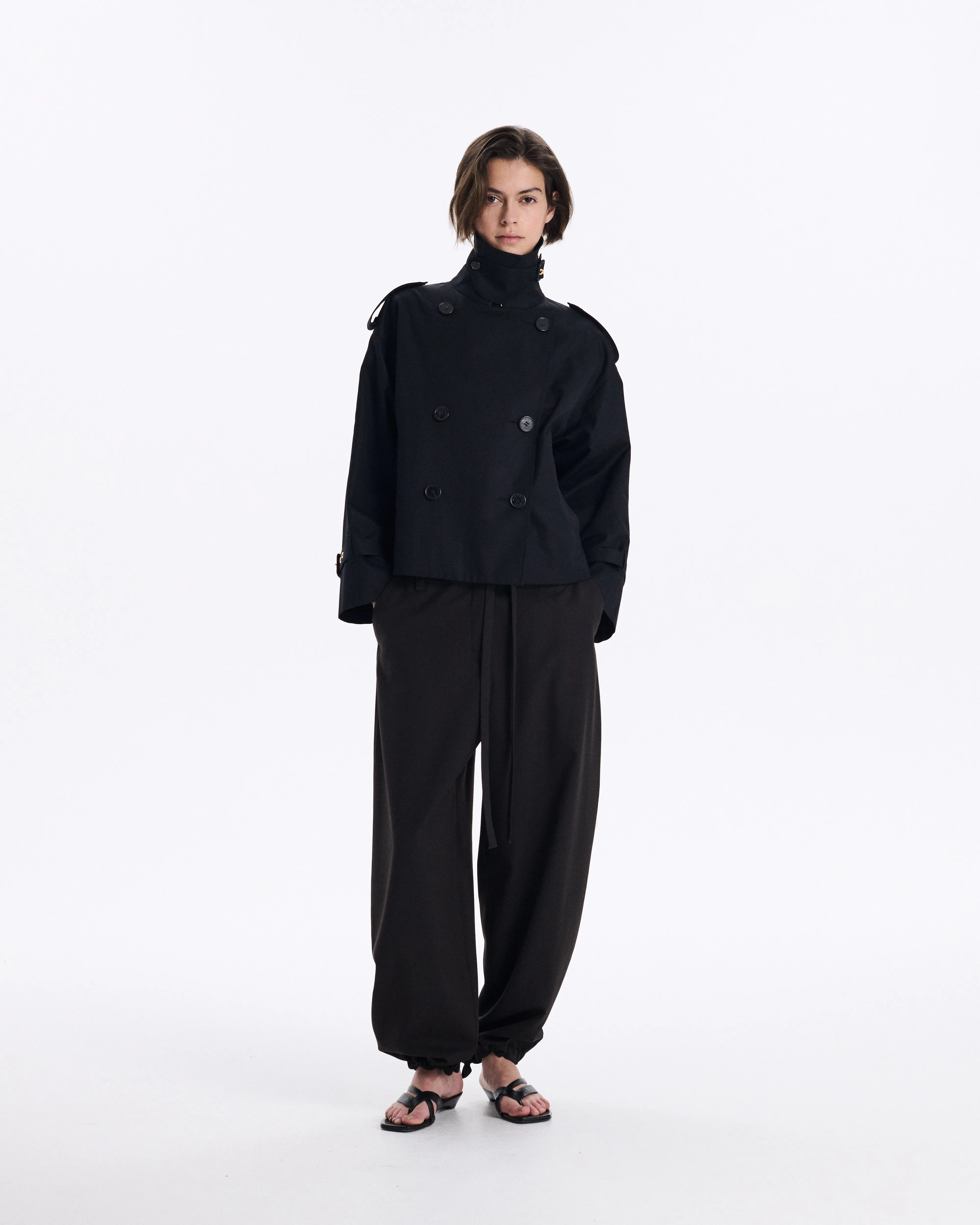 Eyemouth Gabardine Double Breasted Short Trench Coat sold by Mackintosh product image thumbnail 4