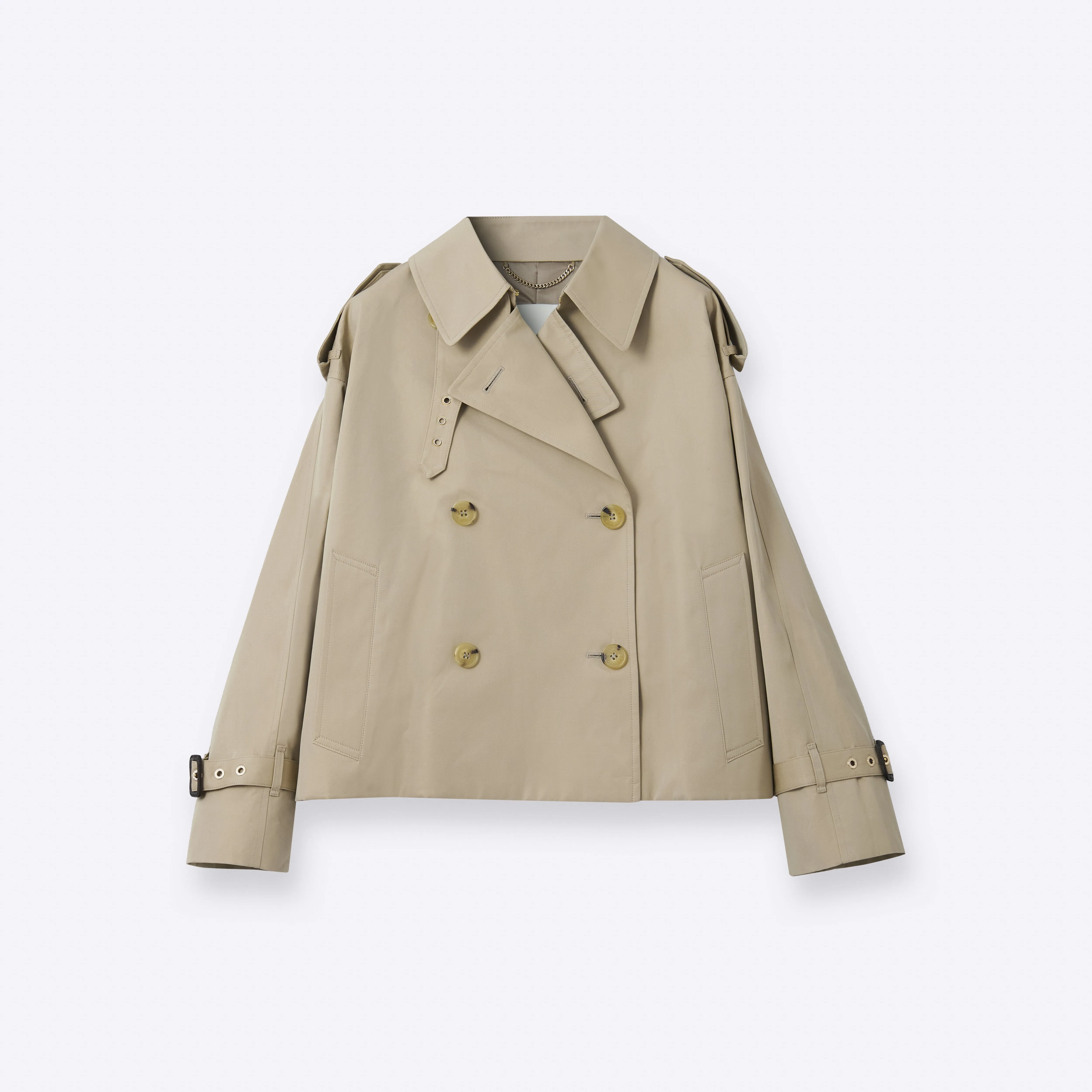 Eyemouth Gabardine Double Breasted Short Trench Coat - CL sold by Mackintosh