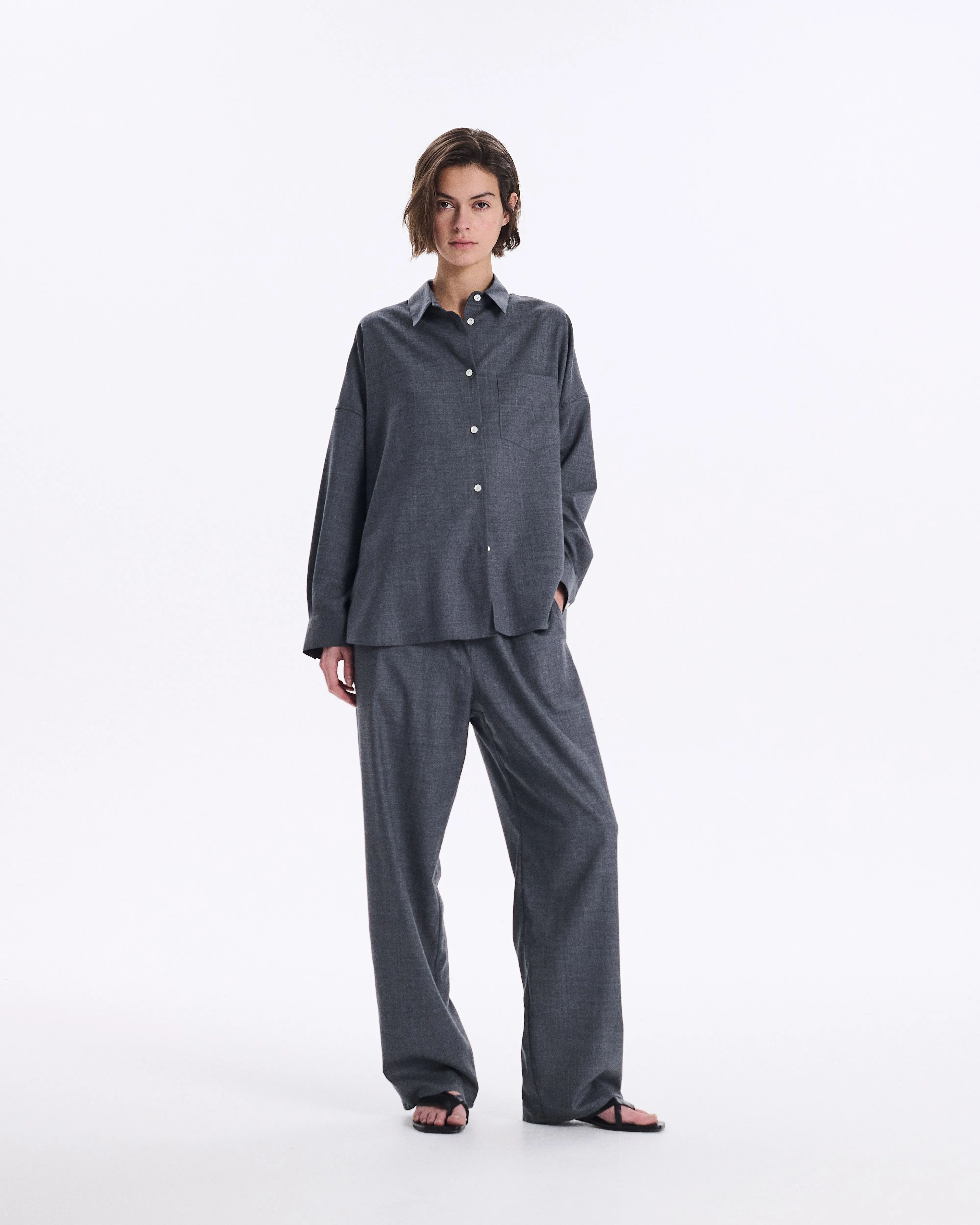 Whitehills Superfine 140 Wool Shirt sold by Mackintosh