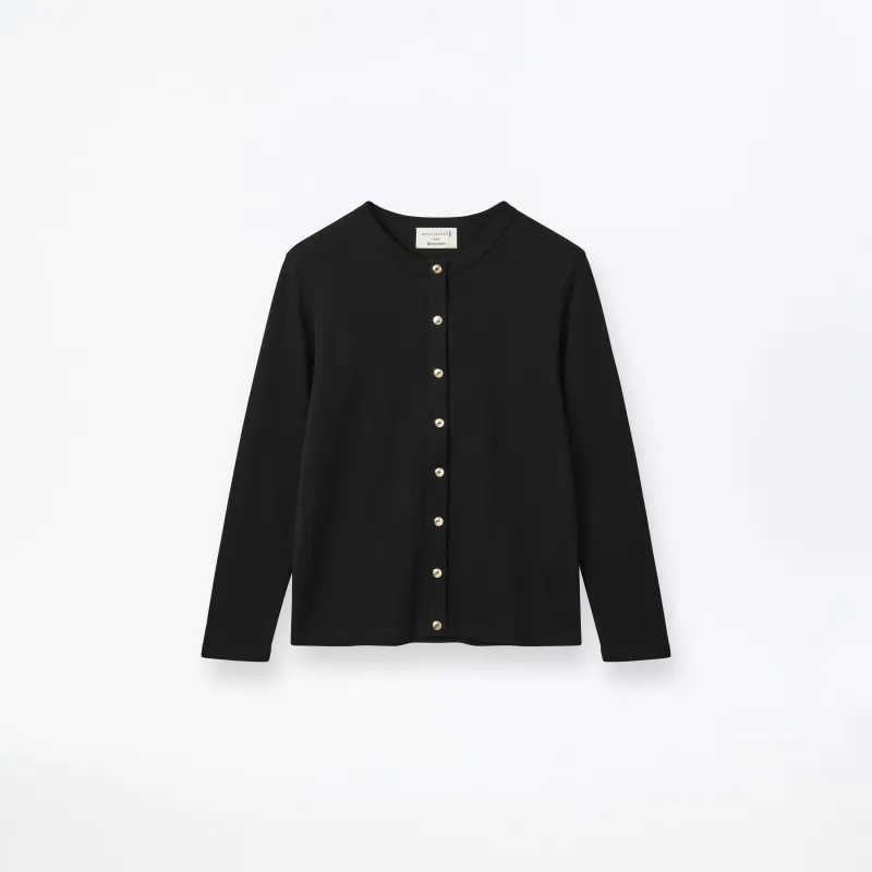 Fine Rib Cotton Cardigan made by Mackintosh