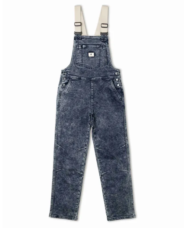 Women's Indigo Marble Overalls made by Ripton