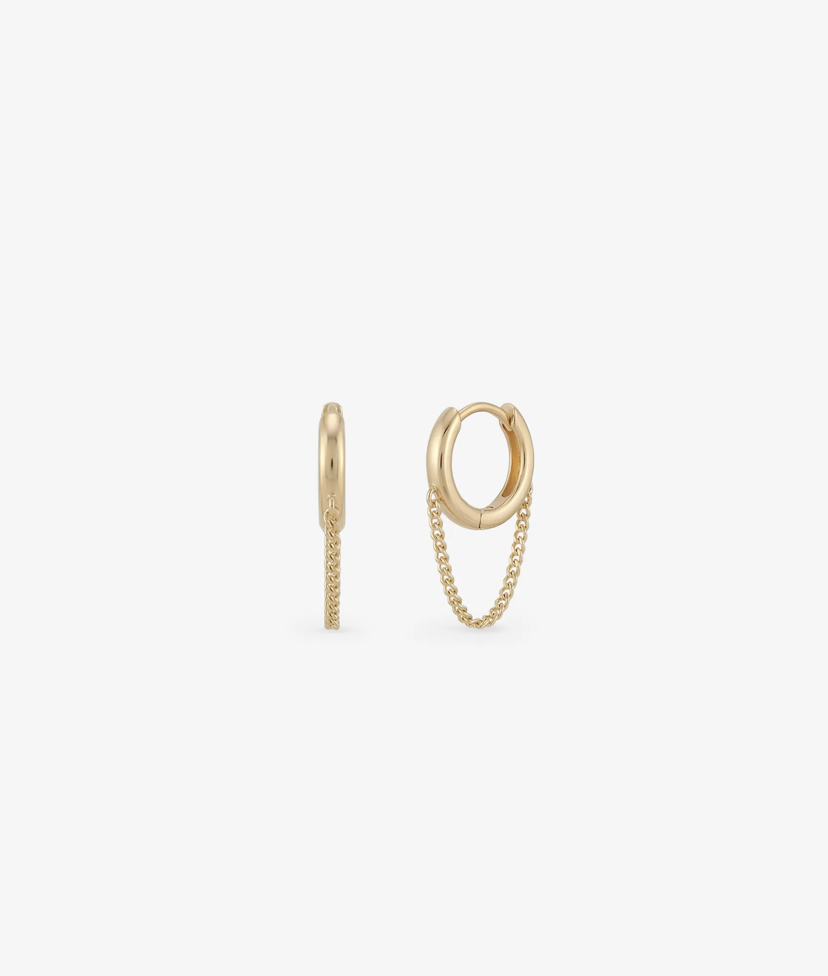 14K Vermeil Chain Huggie Earring sold by Shashi
