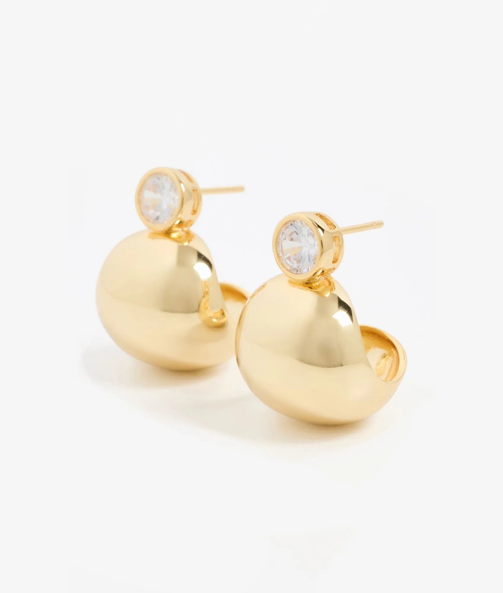 Bezel Gold Earring sold by Shashi product image thumbnail 5