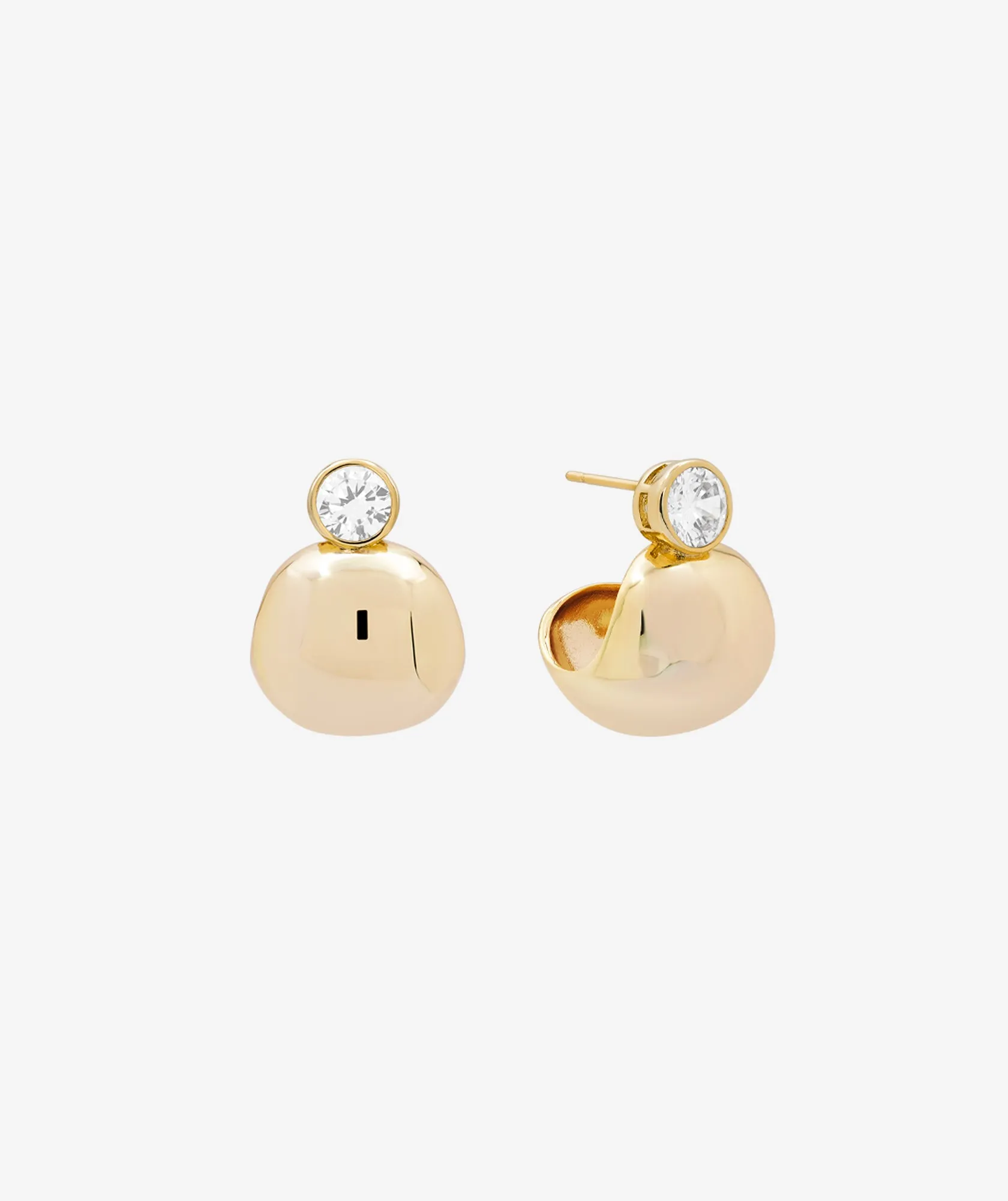 Bezel Gold Earring sold by Shashi product image thumbnail 2