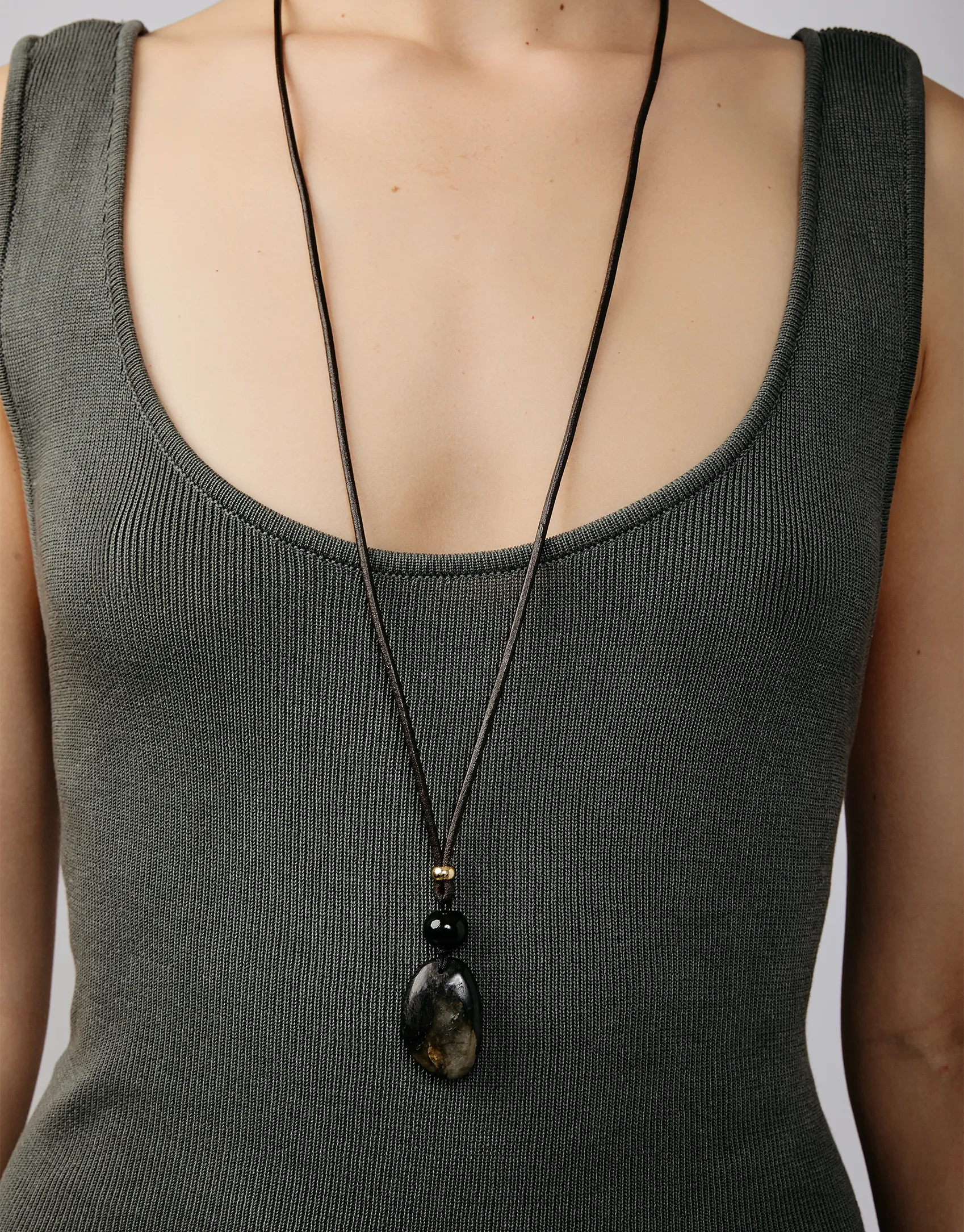 Gemstone Pendant Necklace, Long sold by Shashi