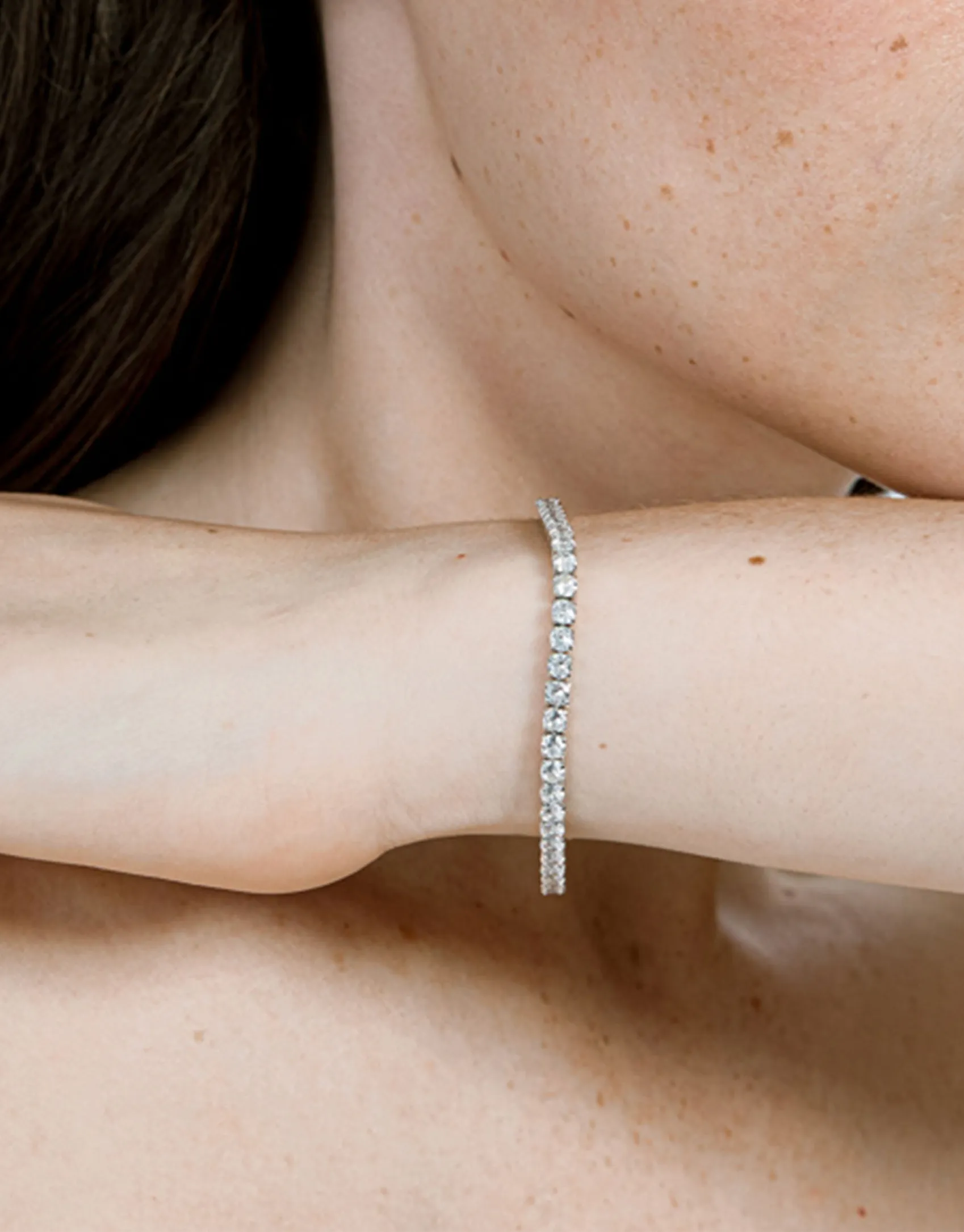 Medium Diamond Tennis Bracelet sold by Shashi product image thumbnail 2