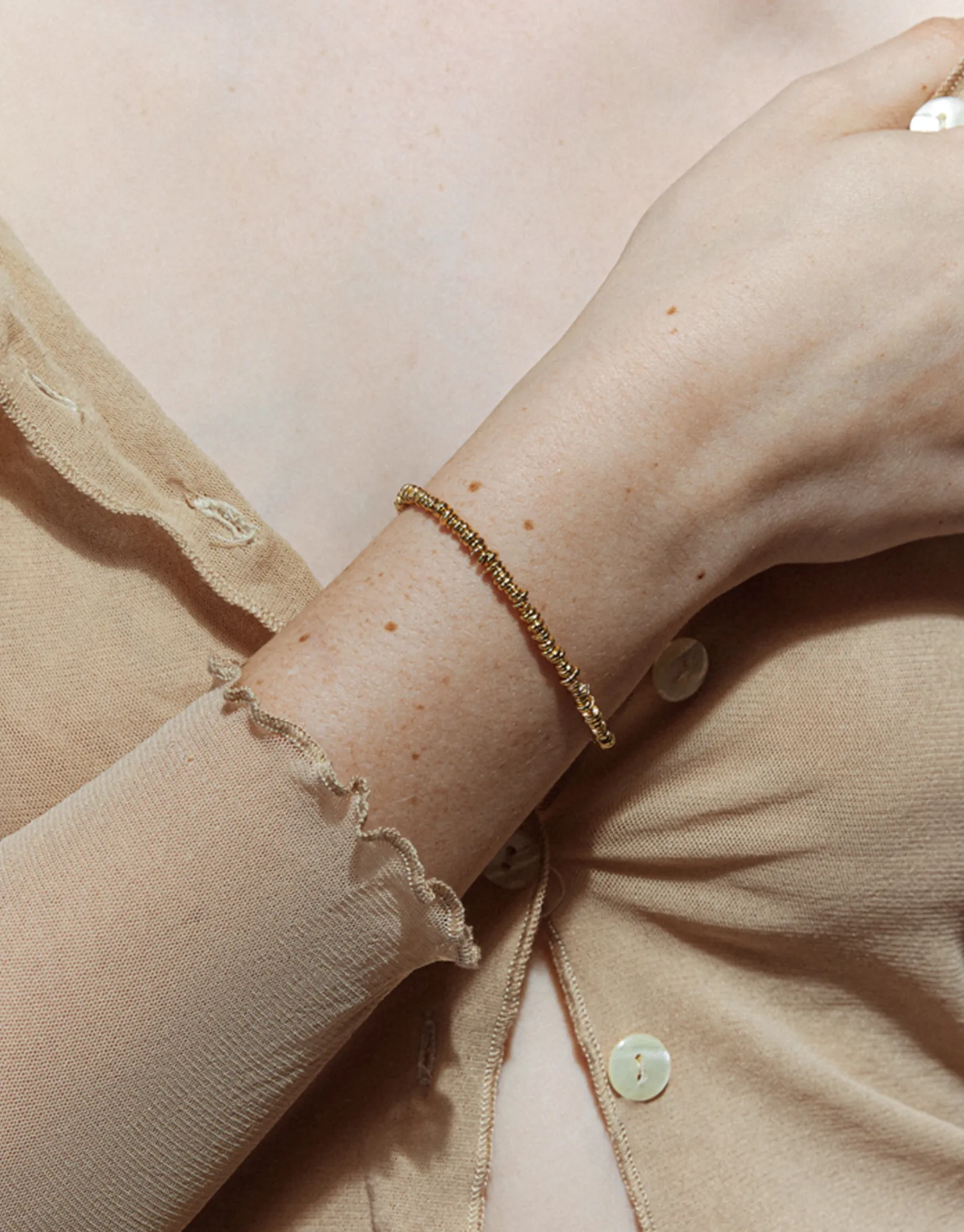 Vermeil Heishi Bracelet sold by Shashi product image thumbnail 2