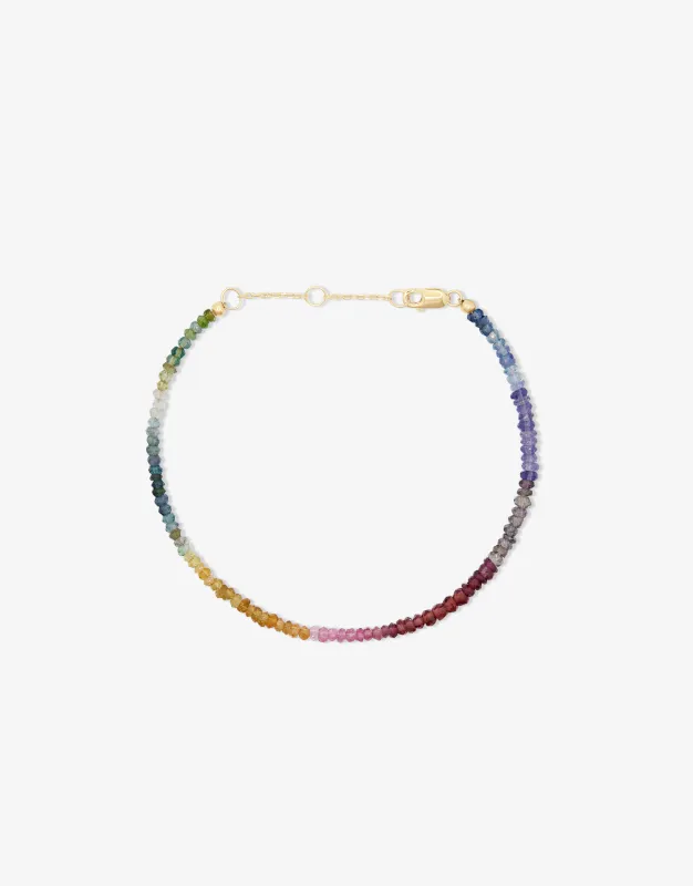 Natasha Gemstone Bracelet, Muted Rainbow made by Shashi