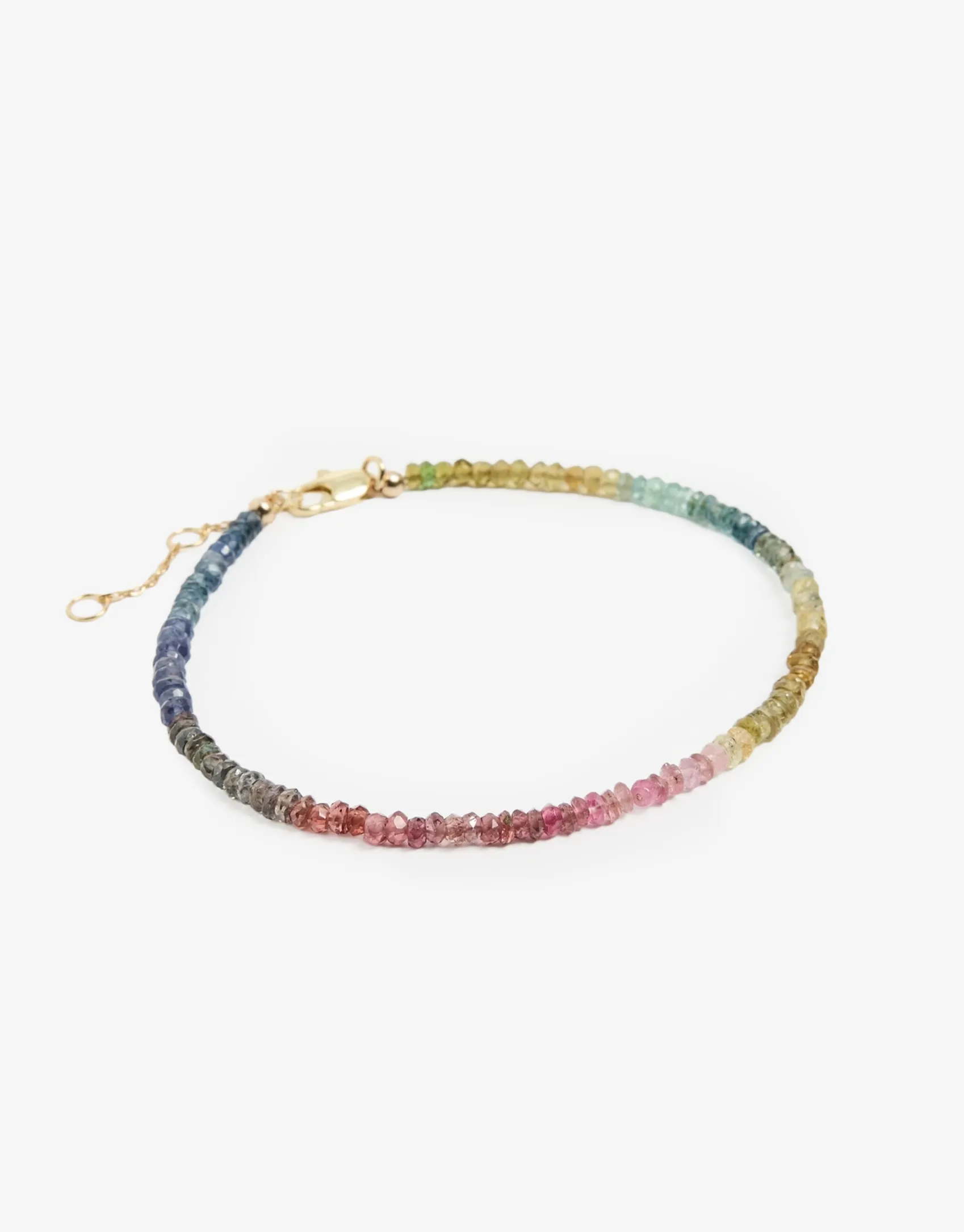 Natasha Gemstone Bracelet, Muted Rainbow sold by Shashi product image thumbnail 2