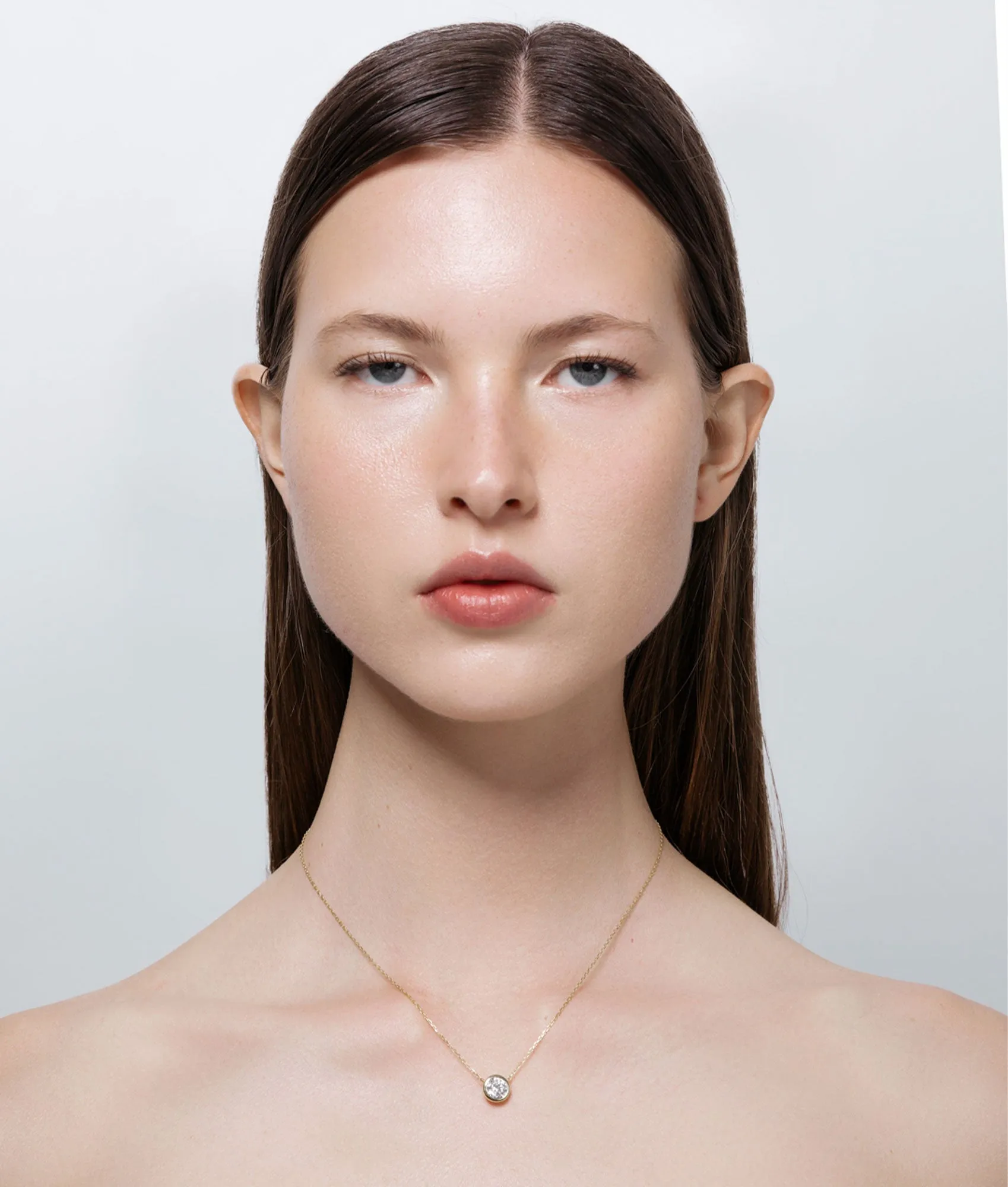 Bezel Solitaire Moissanite Necklace sold by Shashi product image thumbnail 2