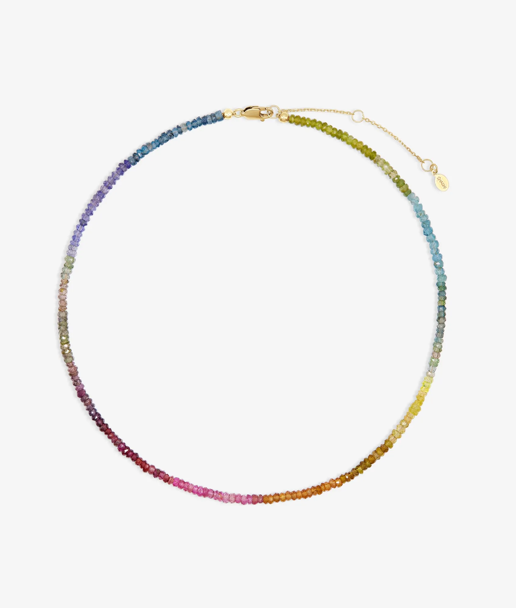 Aisha Gemstone Necklace, Muted Rainbow sold by Shashi product image thumbnail 2