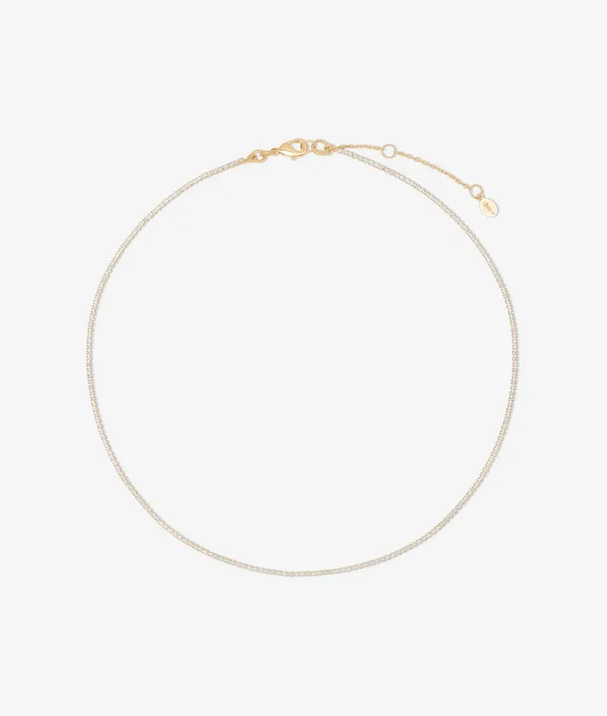 Micro Teeny Tiny Tennis Necklace made by Shashi