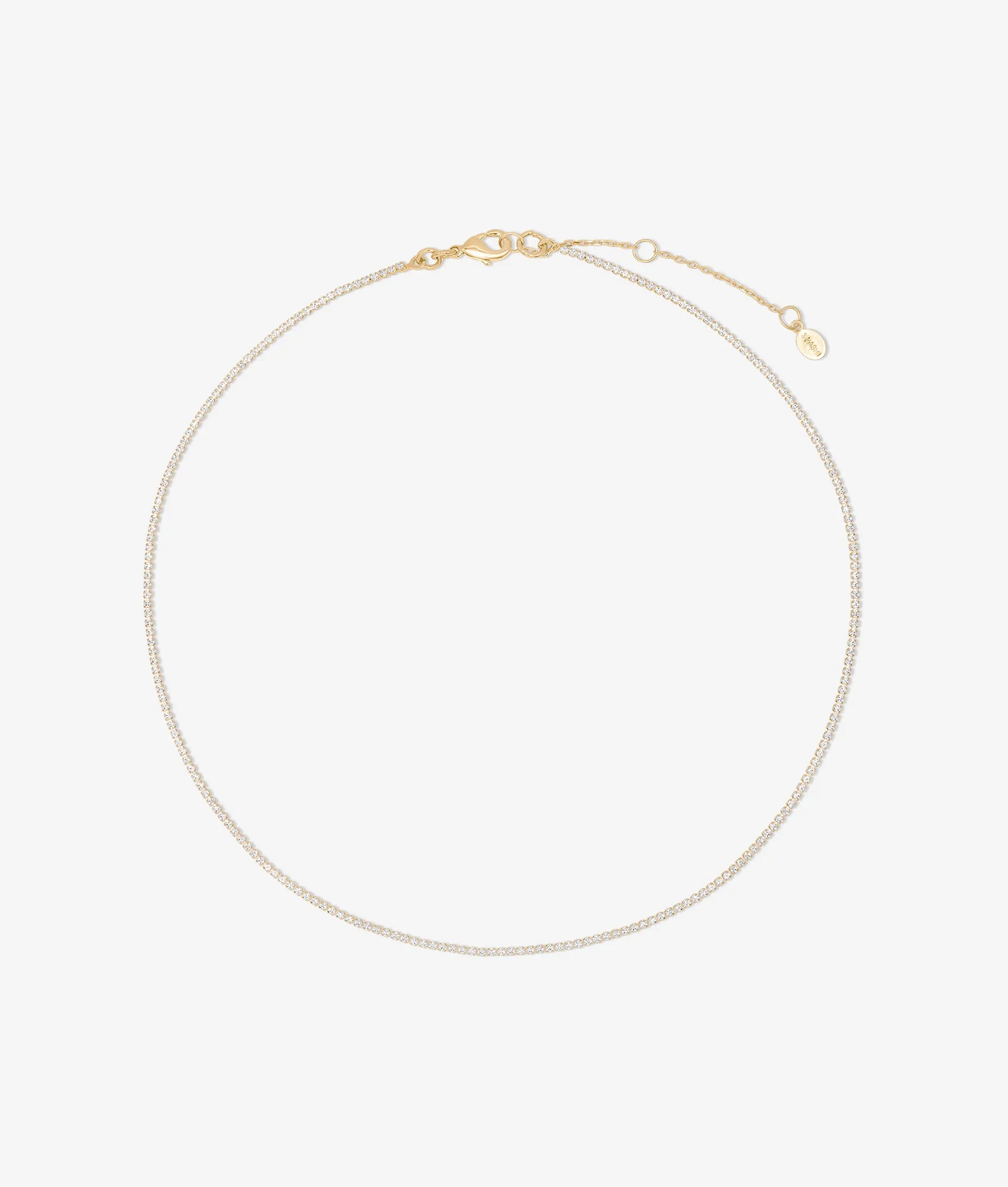 Micro Teeny Tiny Tennis Necklace sold by Shashi