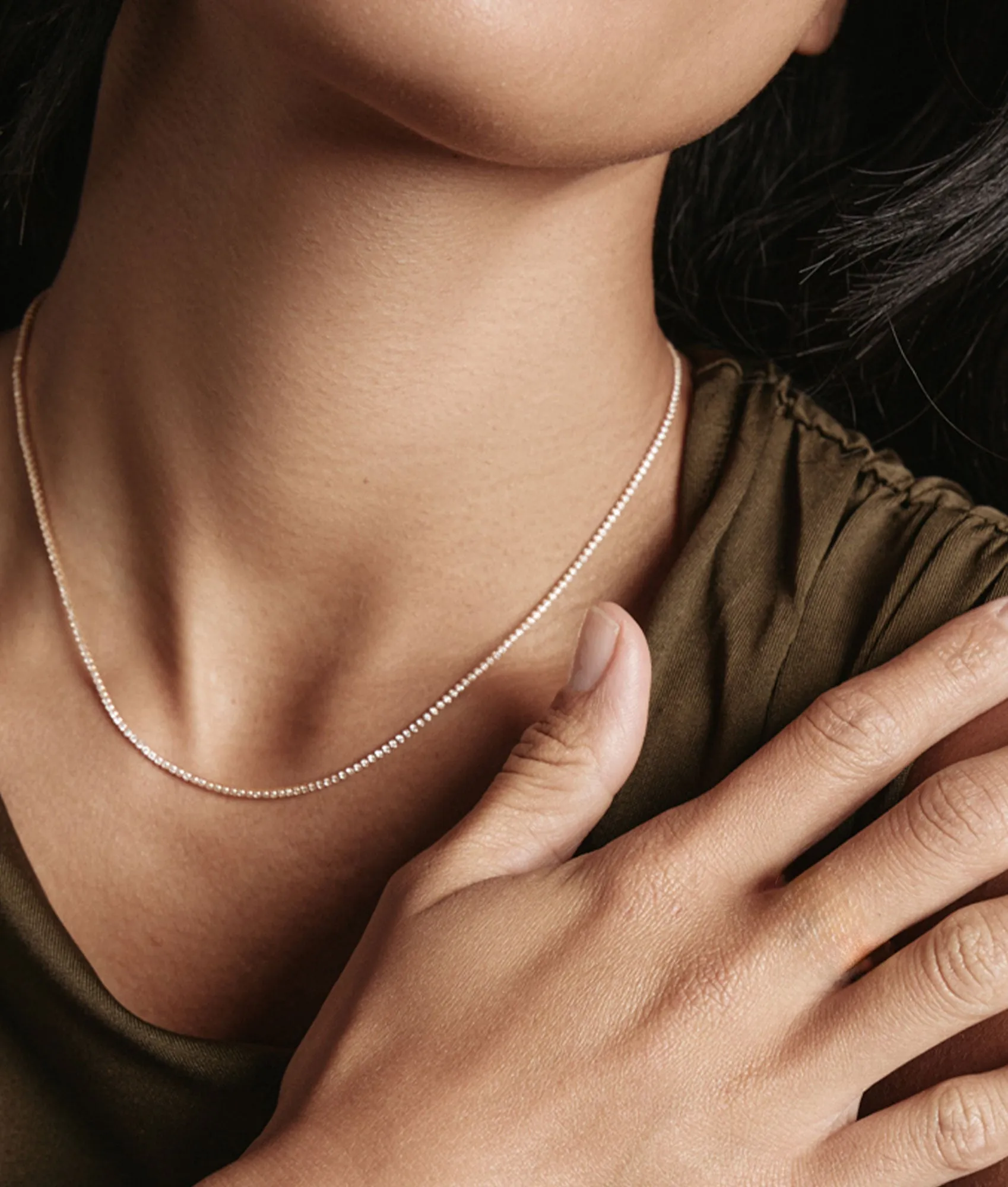 Micro Teeny Tiny Tennis Necklace sold by Shashi product image thumbnail 4