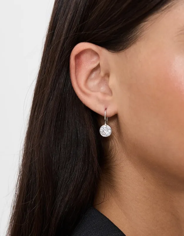 Bezel French Hook Earring sold by Shashi