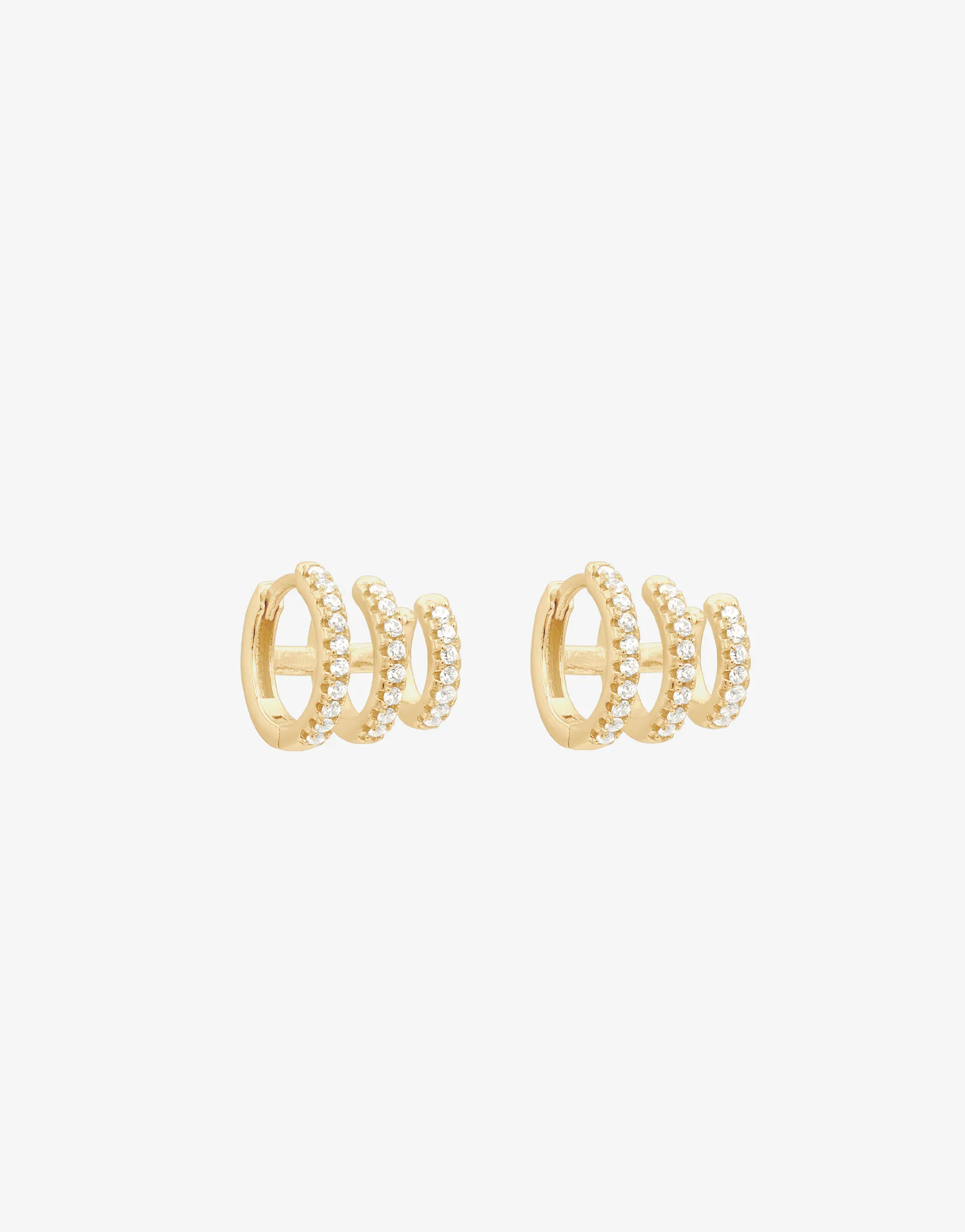 Katerina Triple Pave Hoop sold by Shashi product image thumbnail 2