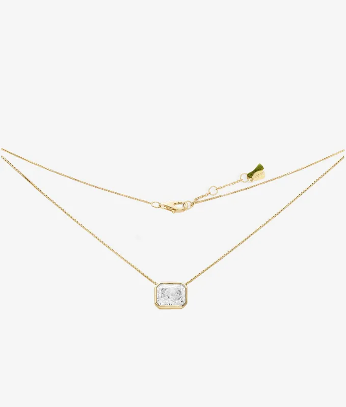 Emerald Baguette Necklace made by Shashi