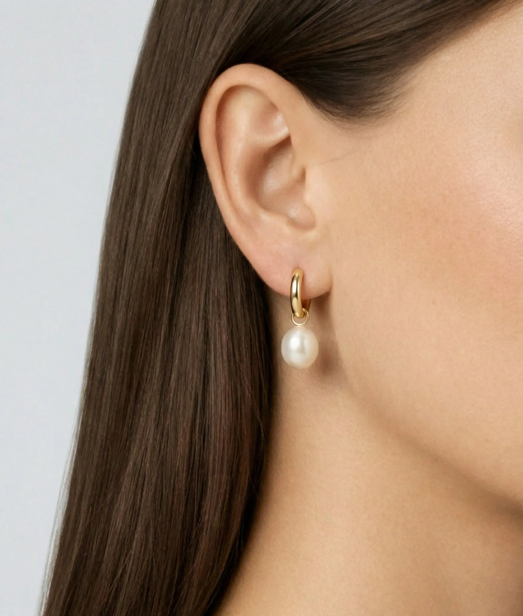 Jasmin Pearl Huggie sold by Shashi product image thumbnail 2