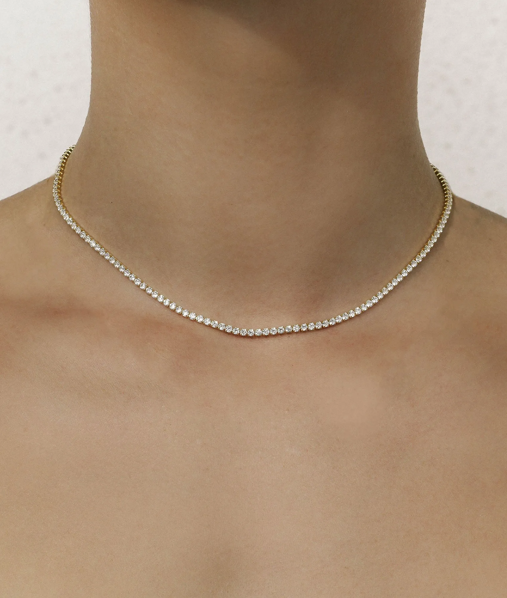 Everyday Diamond Tennis Necklace sold by Shashi product image thumbnail 3