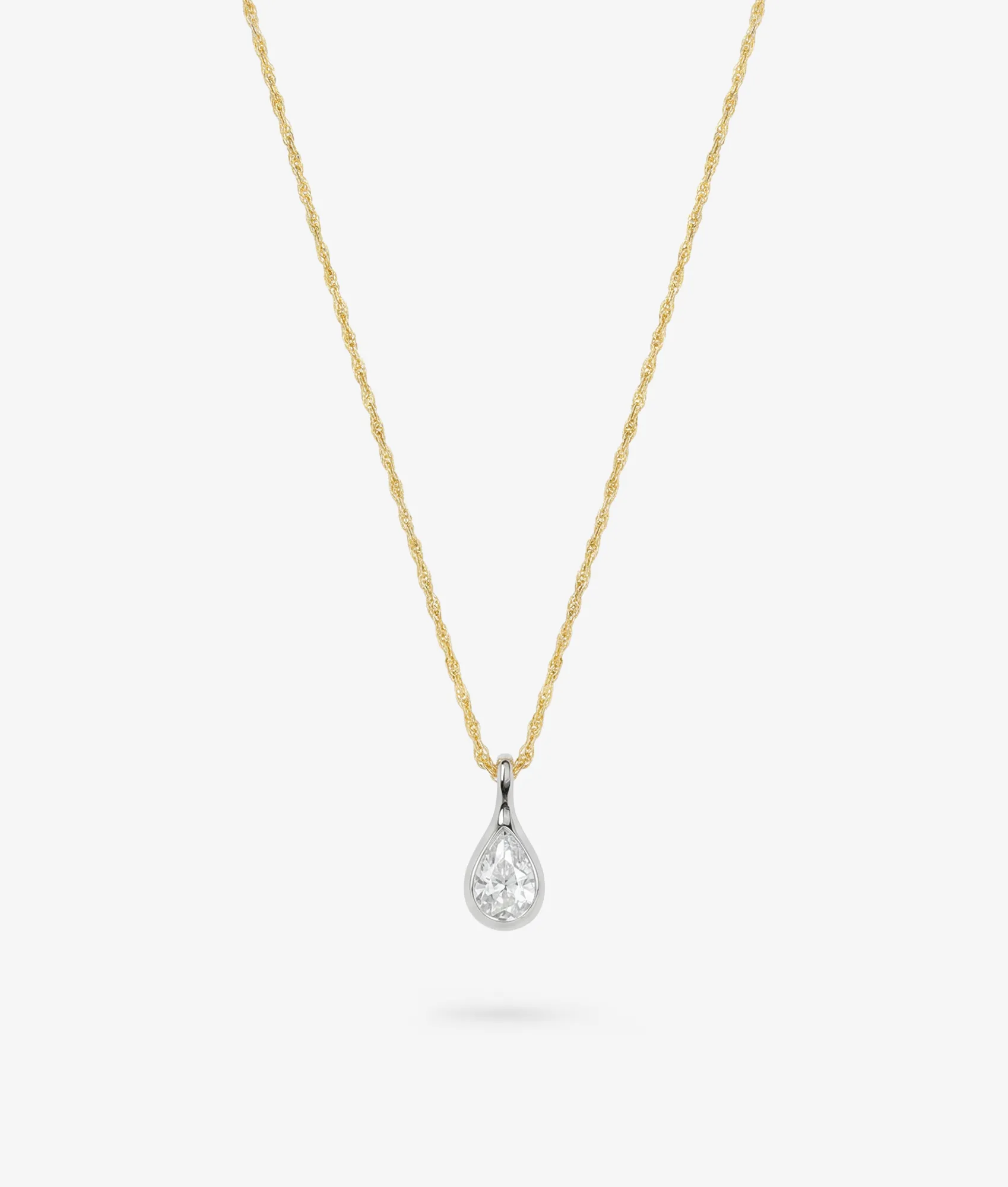 Pear Diamond Chain Necklace sold by Shashi