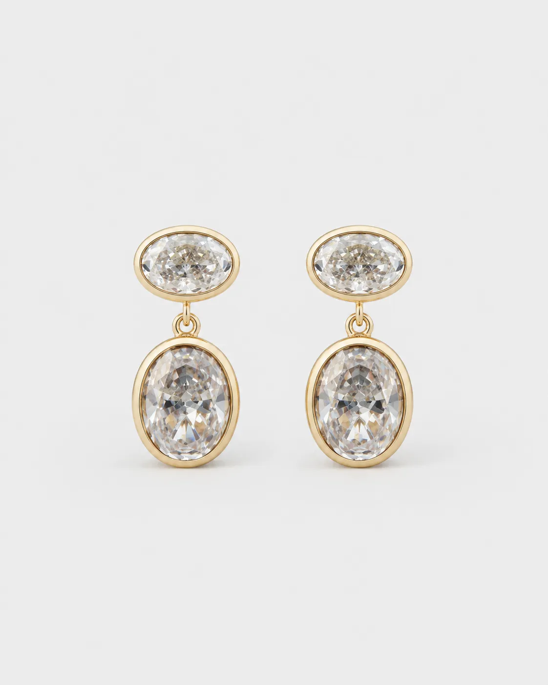 Oval Bezel Drop Earring sold by Shashi