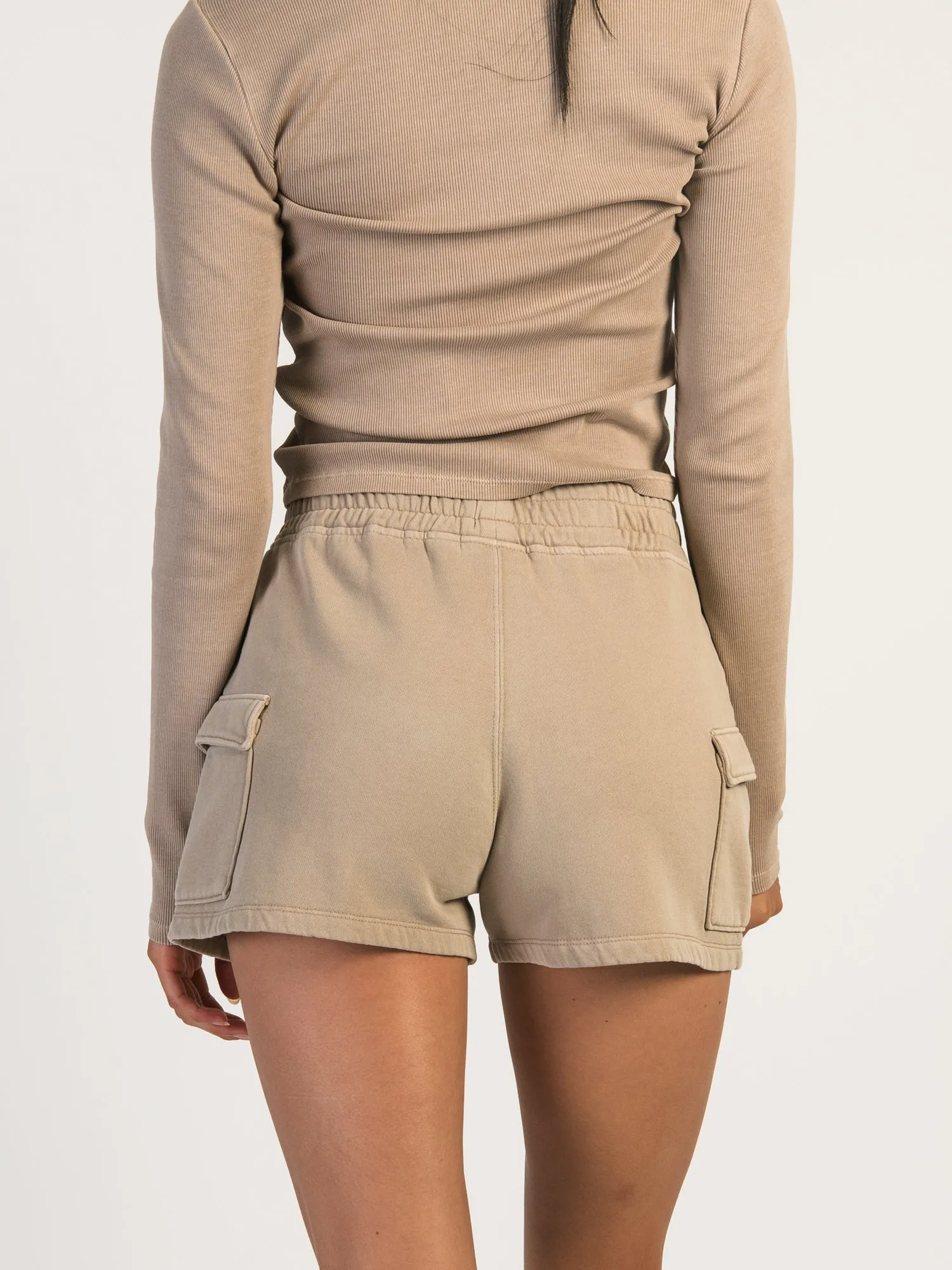 HARLOW HEIDI FLEECE CARGO SHORT - MOCHA - CLEARANCE sold by Boathouse product image thumbnail 5