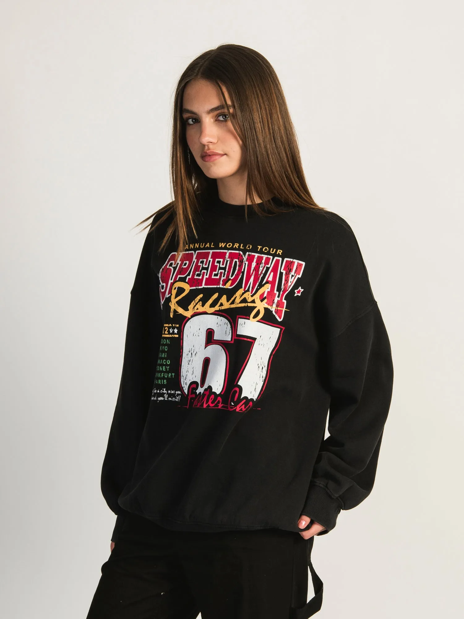 HARLOW MICHELLE PRINT CREWNECK - SPEEDWAY RACING sold by Boathouse product image thumbnail 2