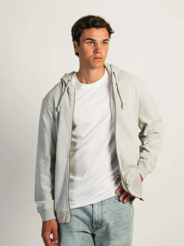 KOLBY PARKER VINTAGE WASH ZIP HOODIE - HEATHER GREY sold by Boathouse