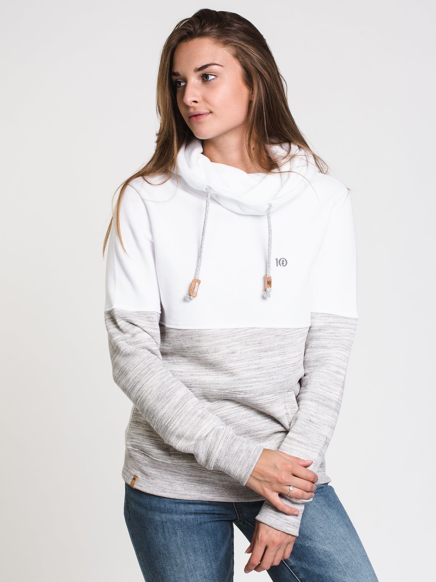 TENTREE BLOCKED BANSHEE CORK PATCH HOODIE-G/W - CLEARANCE sold by Boathouse