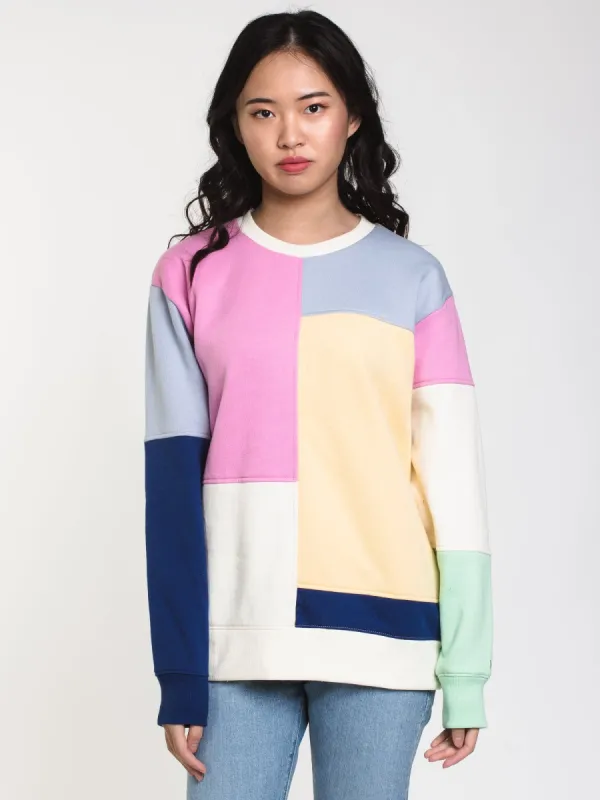 WOMENS PATCHY CREW - MULTI - CLEARANCE sold by Boathouse