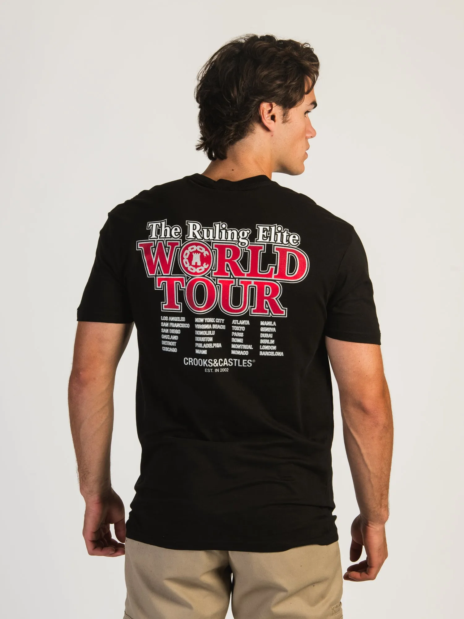 CROOKS & CASTLES WORLD TOUR T-SHIRT - CLEARANCE sold by Boathouse