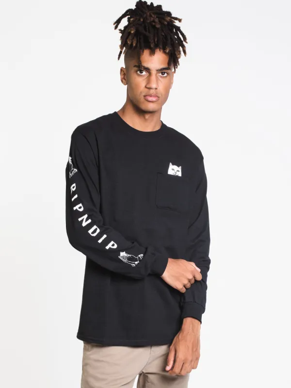 RIP N DIP LORD NERMAL LONG SLEEVE POCKET T-SHIRT  - CLEARANCE sold by Boathouse