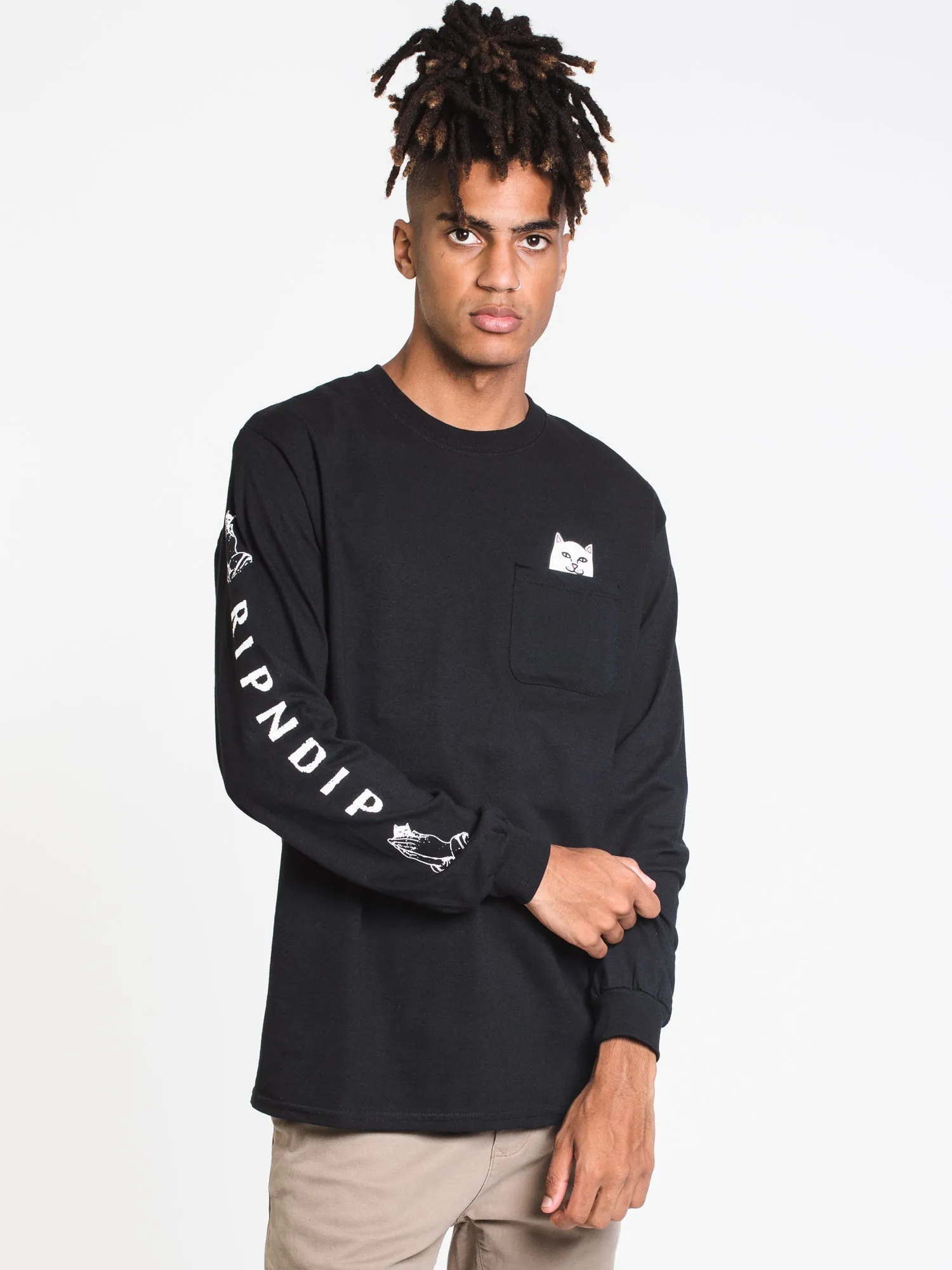 RIP N DIP LORD NERMAL LONG SLEEVE POCKET T-SHIRT - CLEARANCE sold by Boathouse