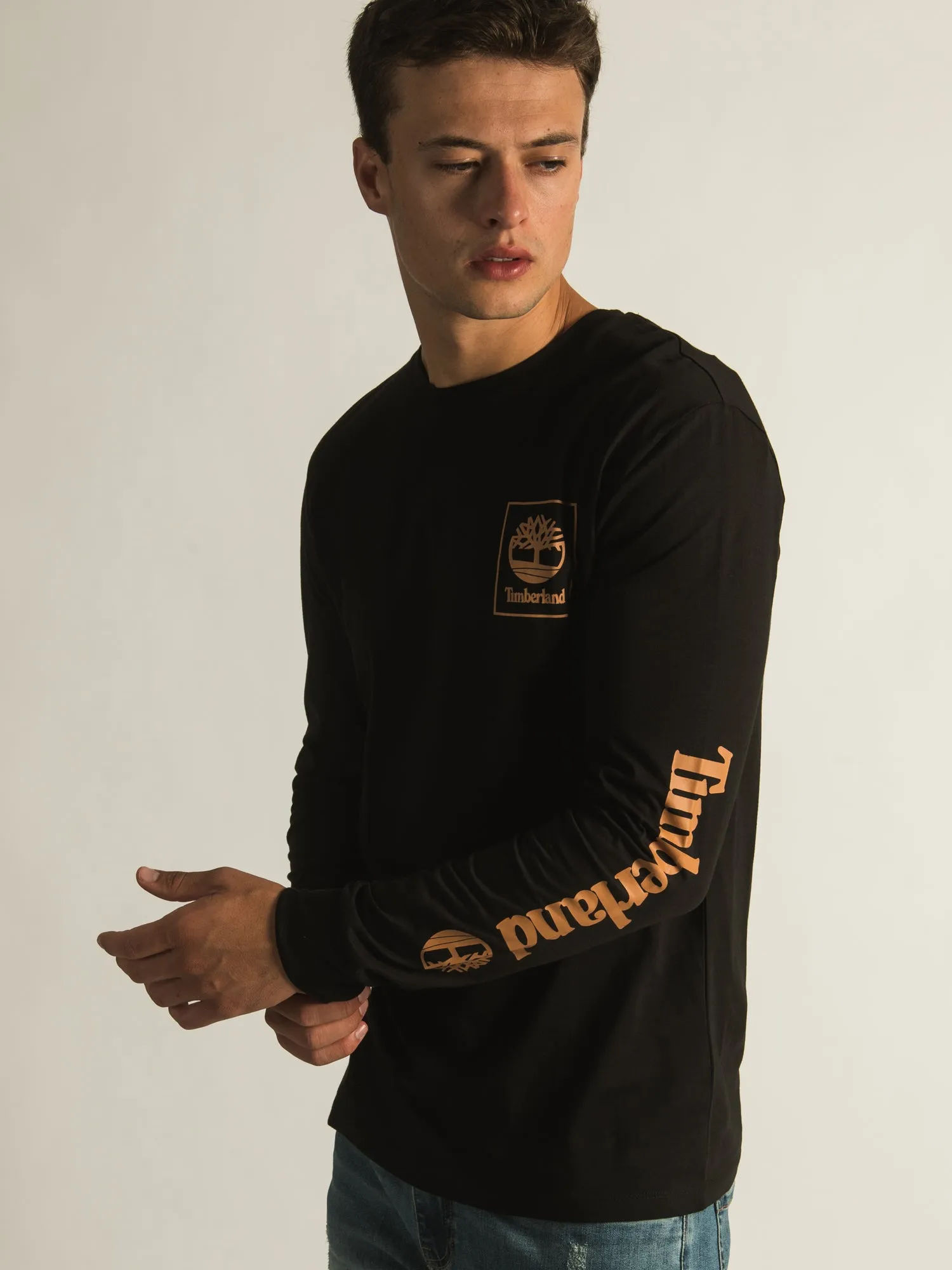 TIMBERLAND CHEST STACK LONG SLEEVE LOGO TEE - CLEARANCE sold by Boathouse