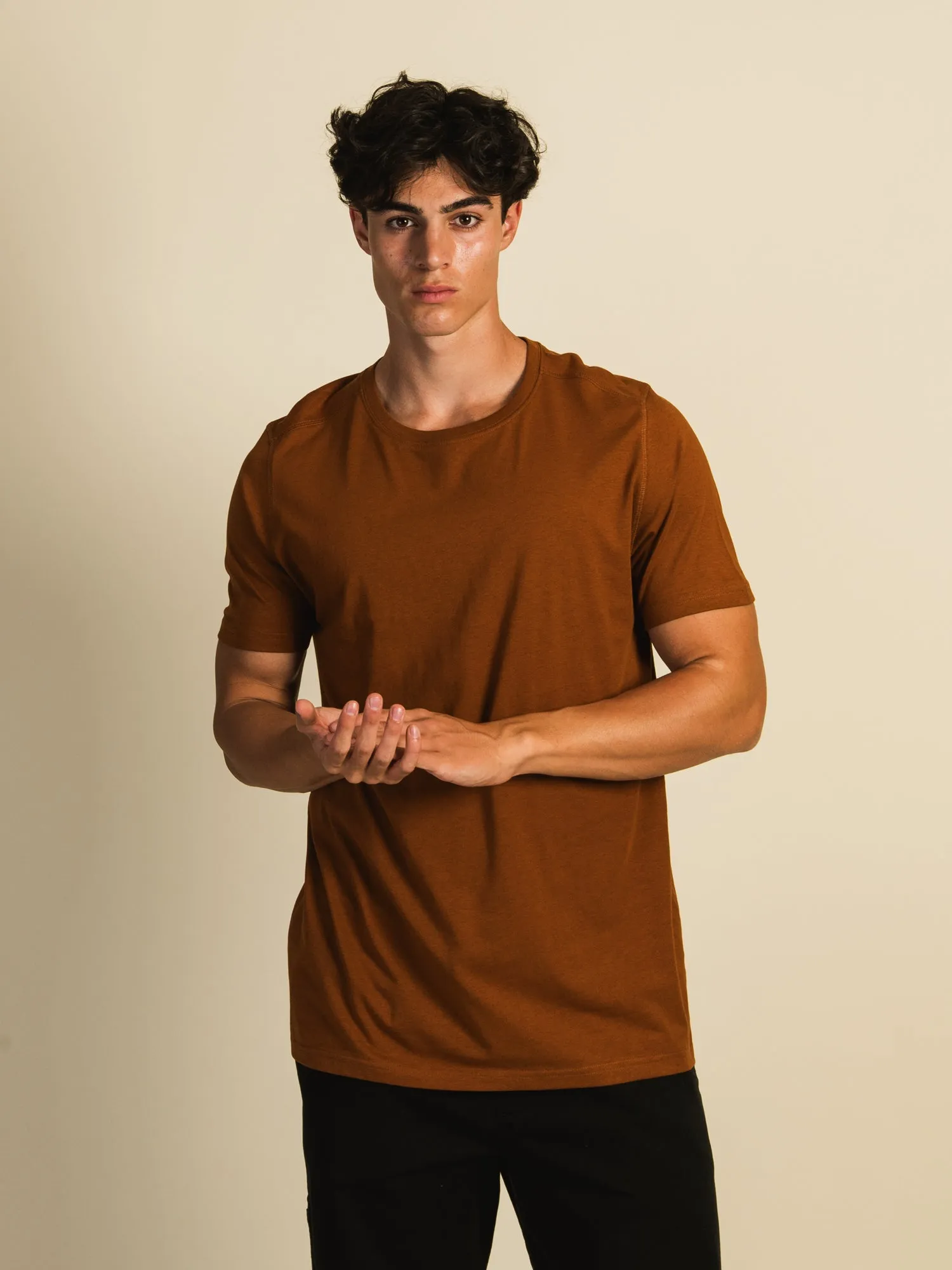 VICTOR CREWNECK TEE - COGNAC sold by Boathouse
