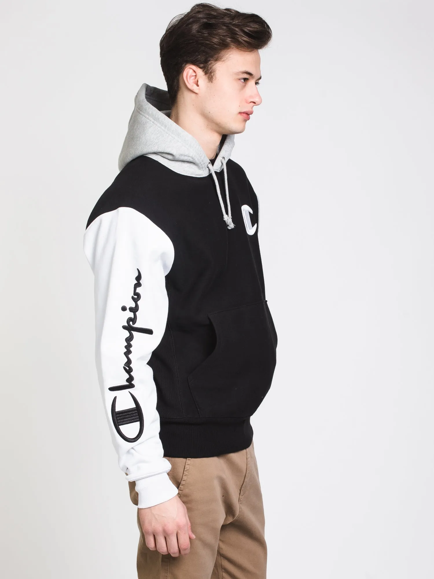 MENS RW 'C' COLOURBLOCK PULLOVER HOODIE - BLACK - CLEARANCE sold by Boathouse product image thumbnail 2