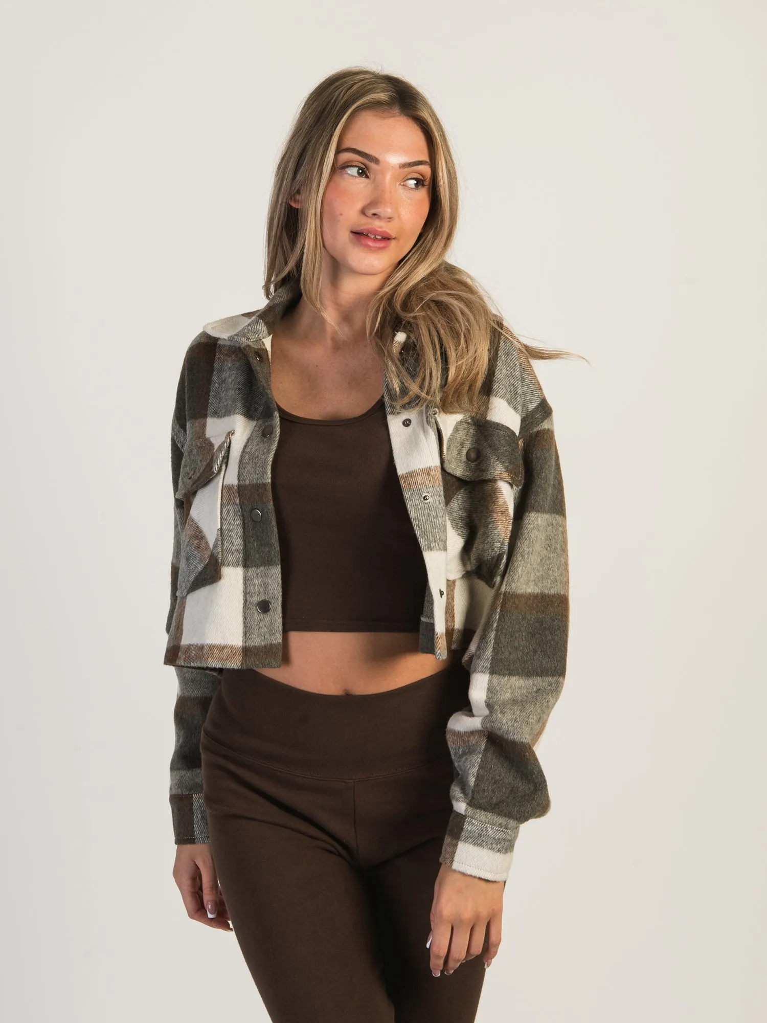 HARLOW BRITTANY CROPPED JACKET - GREY/WHITE - CLEARANCE sold by Boathouse