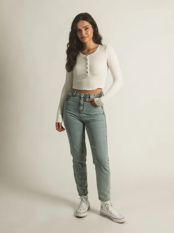 HARLOW WAFFLE LONG SLEEVE HENLEY - CLEARANCE sold by Boathouse
