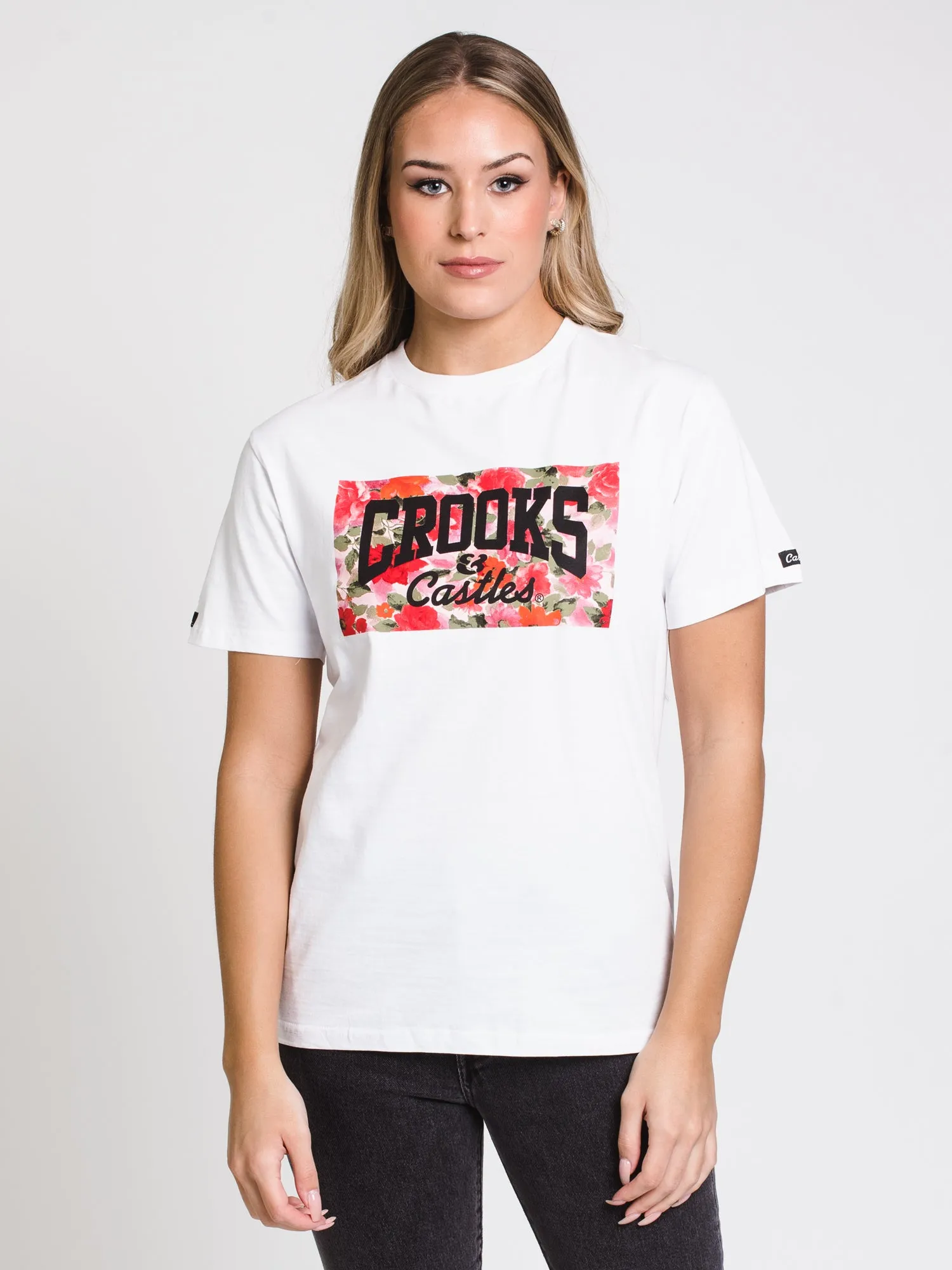 CROOKS & CASTLES FLORAL OG CORE SHORT SLEEVE BOYFRIEND TEE - CLEARANCE sold by Boathouse