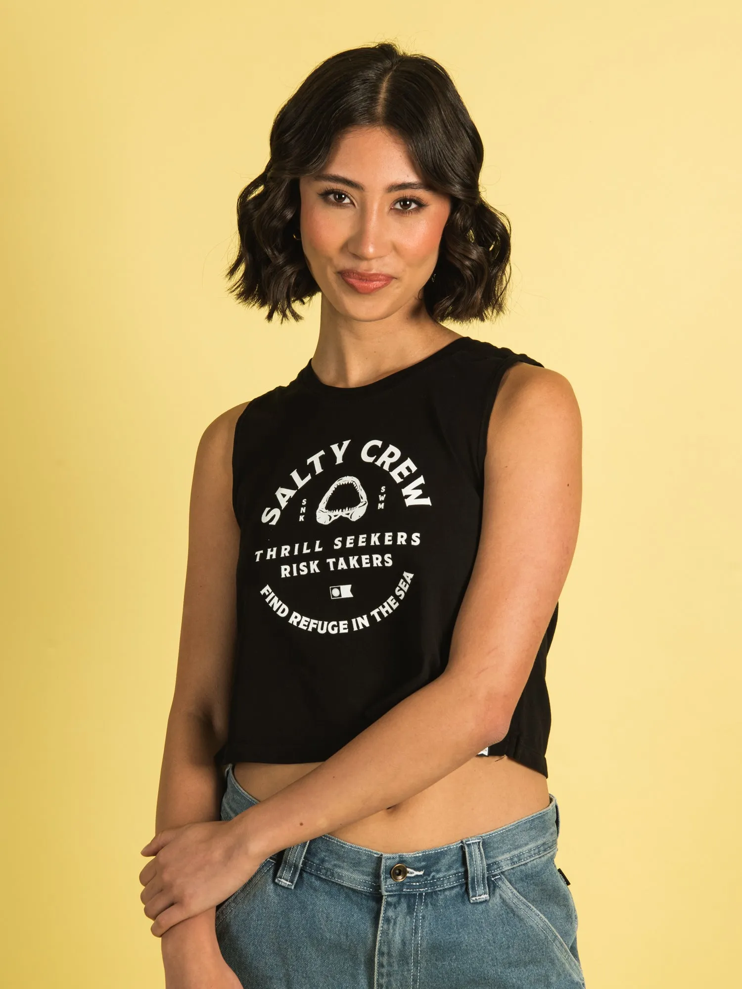 SALTY CREW CHOMPERS CROPPED TANK sold by Boathouse product image thumbnail 2