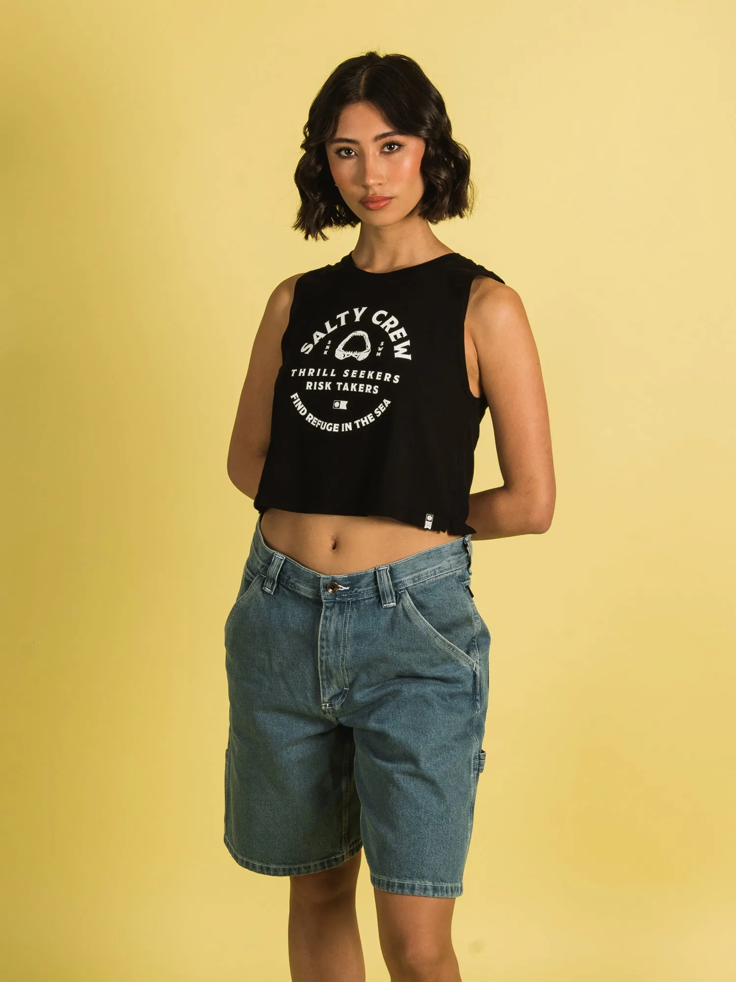 SALTY CREW CHOMPERS CROPPED TANK sold by Boathouse product image thumbnail 3